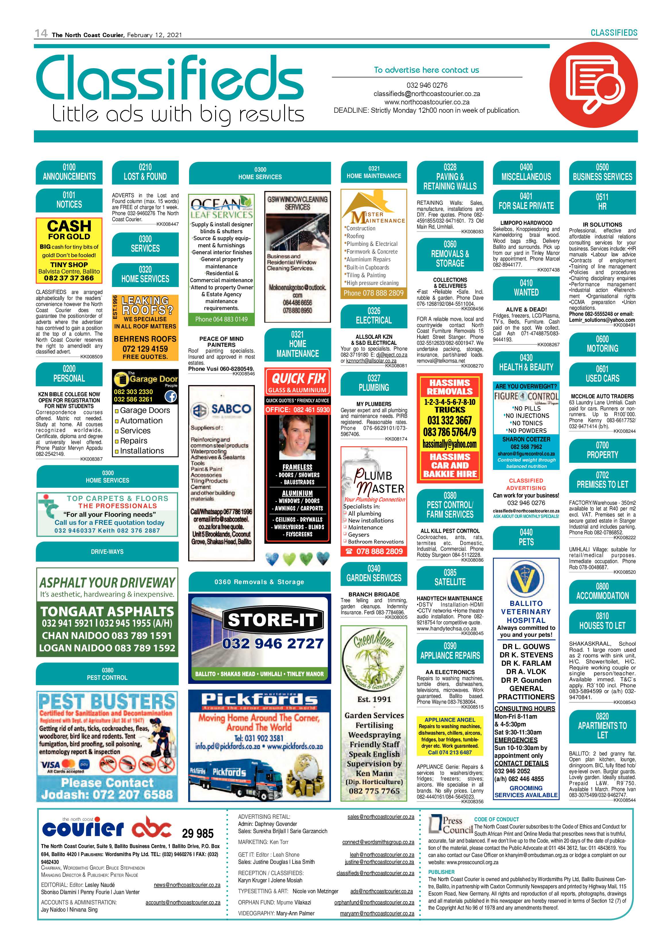 North Coast Courier 12 February 2021 page 14