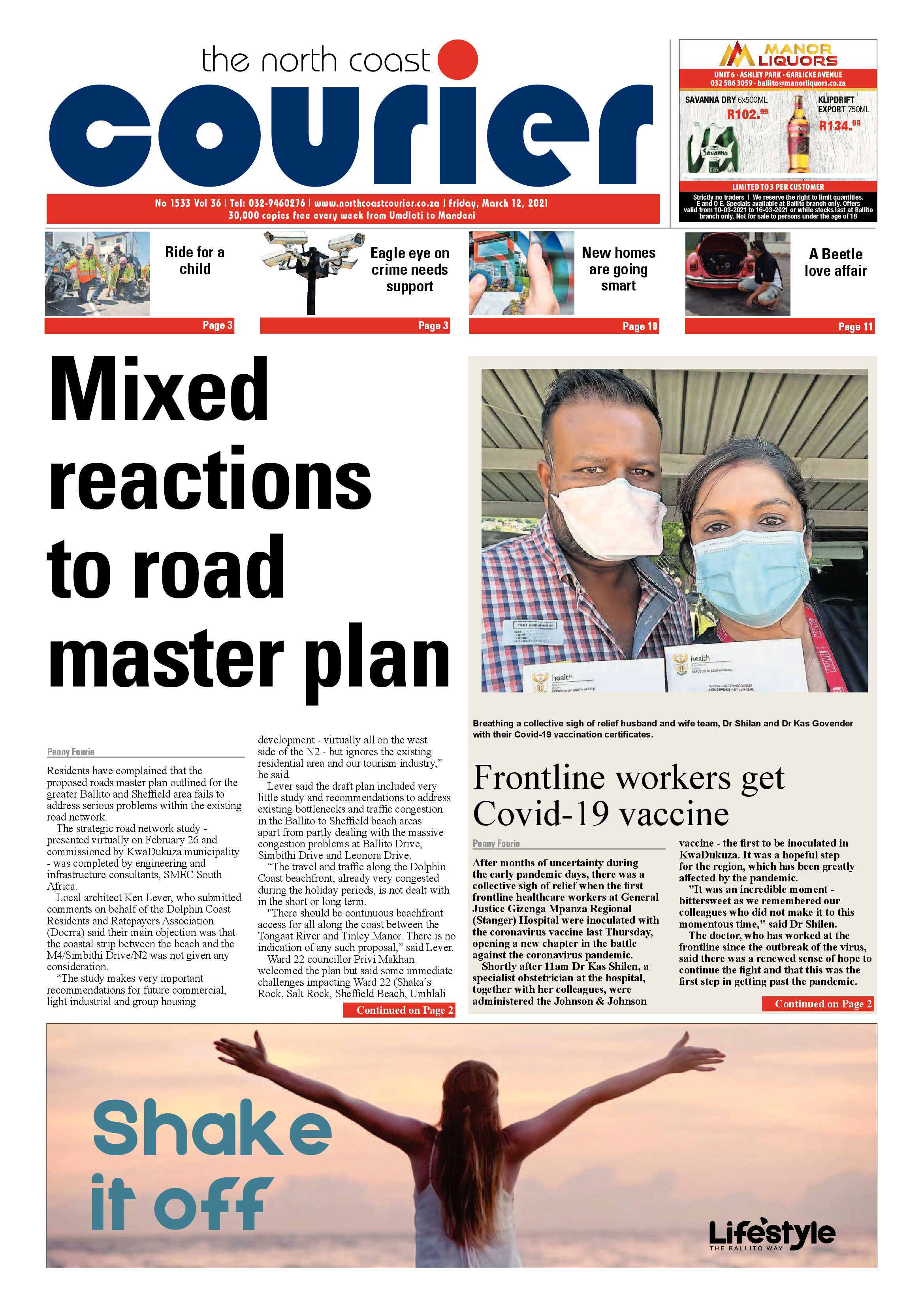 North Coast Courier 12 March 2021 page 1