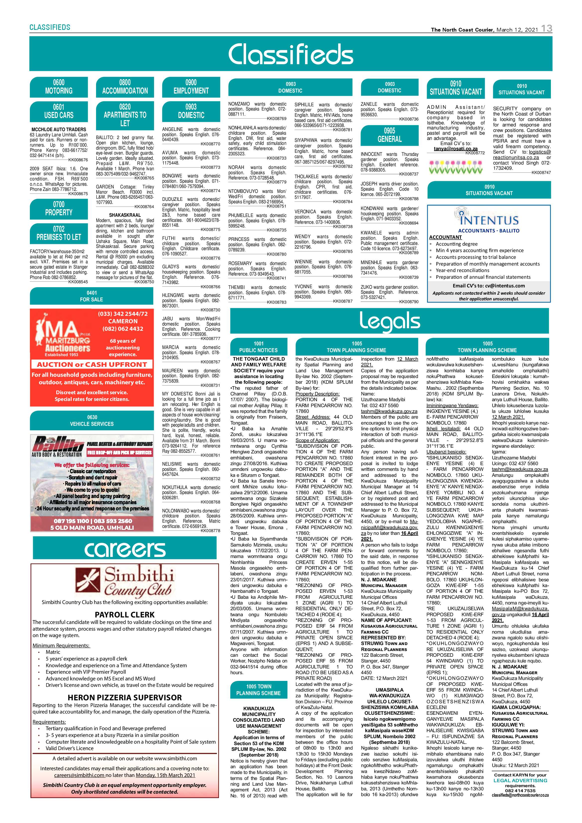 North Coast Courier 12 March 2021 page 13