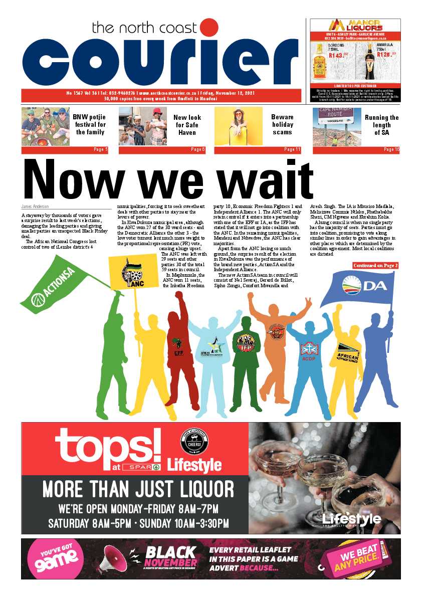 North Coast Courier 12 November 2021 page 1