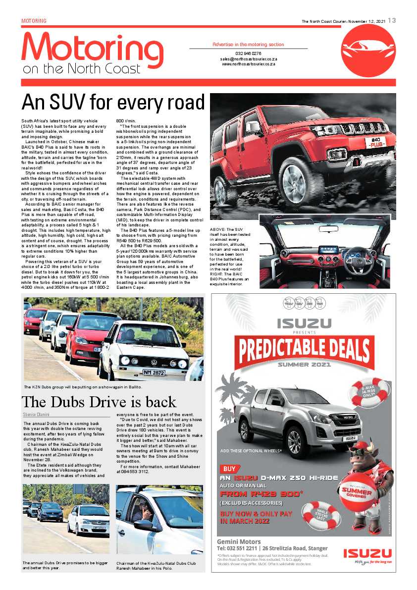 North Coast Courier 12 November 2021 page 13