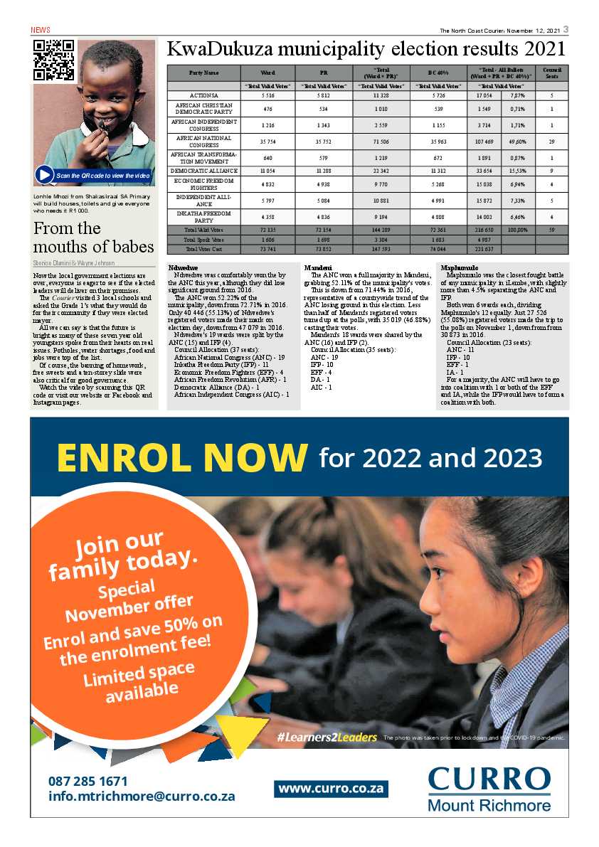 North Coast Courier 12 November 2021 page 3