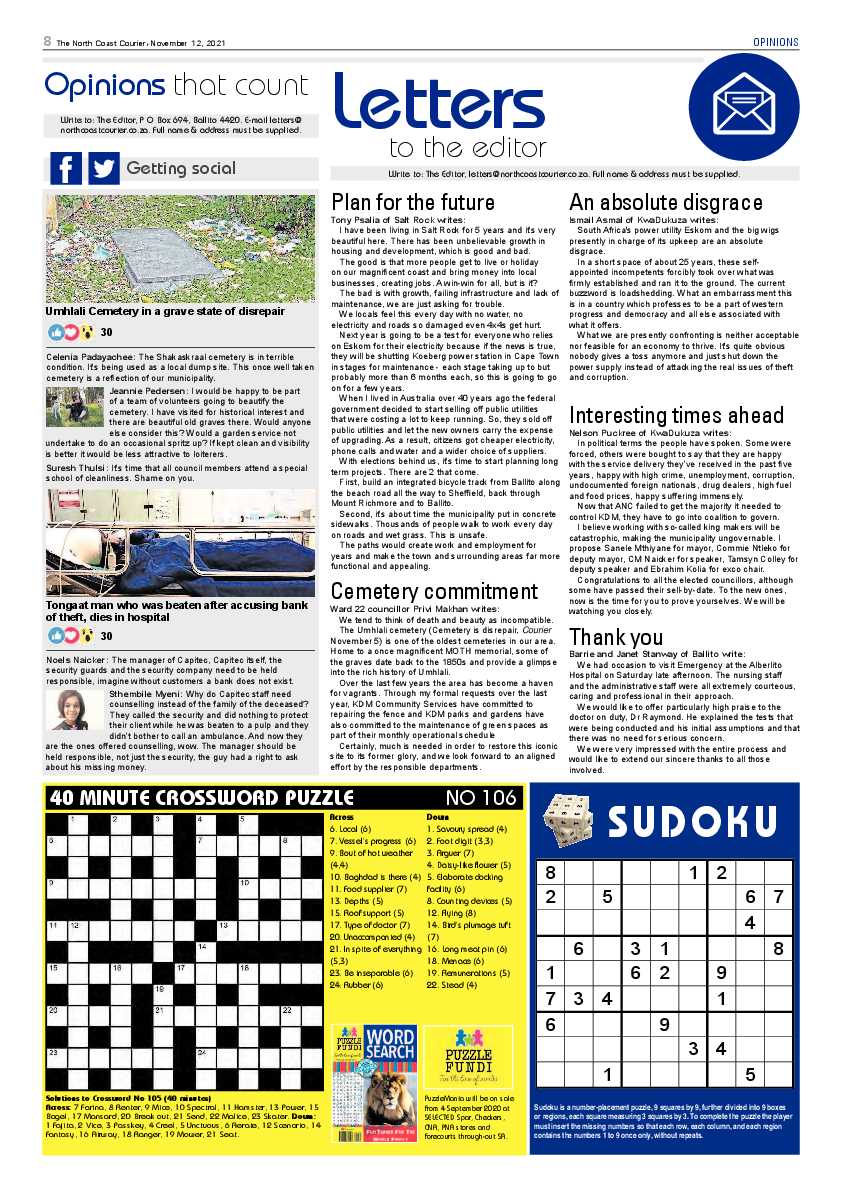 North Coast Courier 12 November 2021 page 8