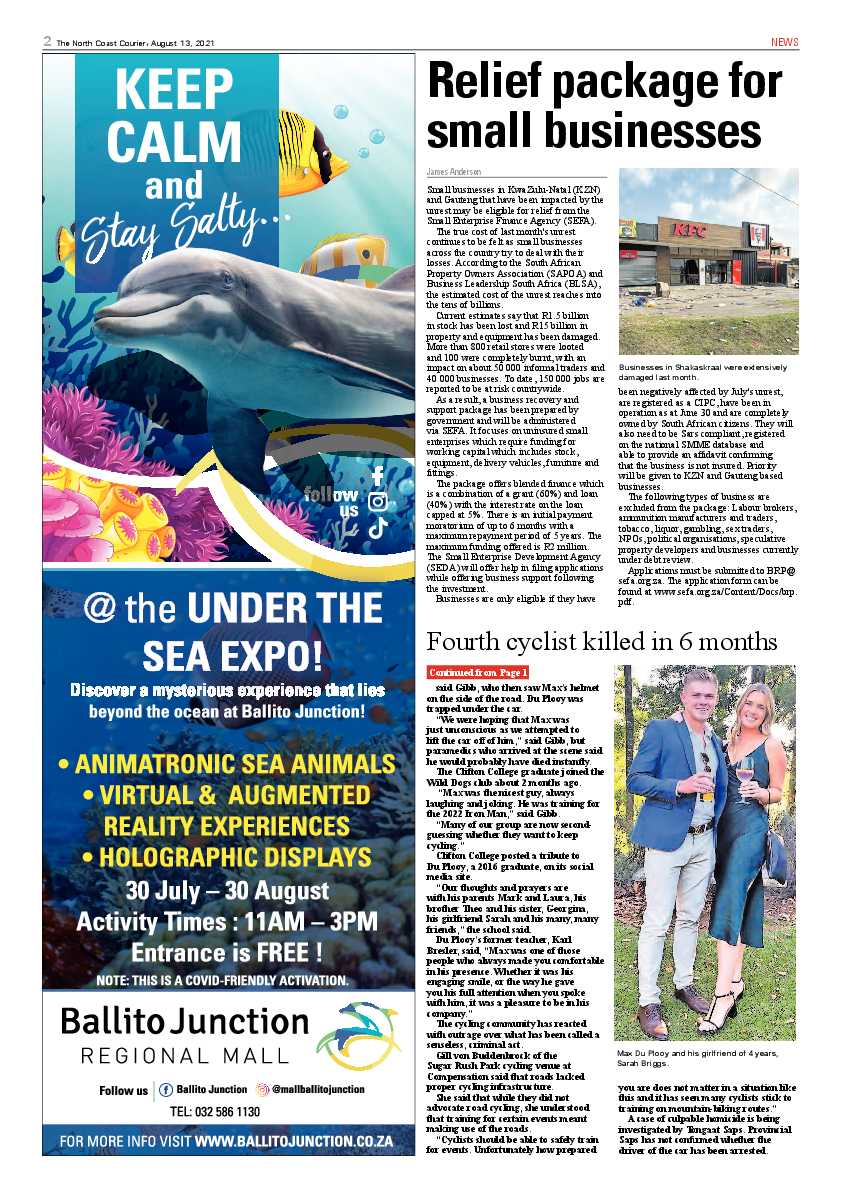 North Coast Courier 13 August 2021 page 2