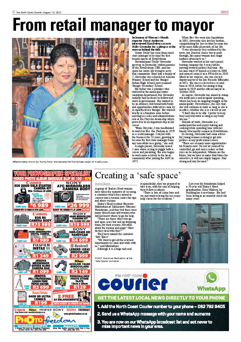 North Coast Courier 13 August 2021 page 4