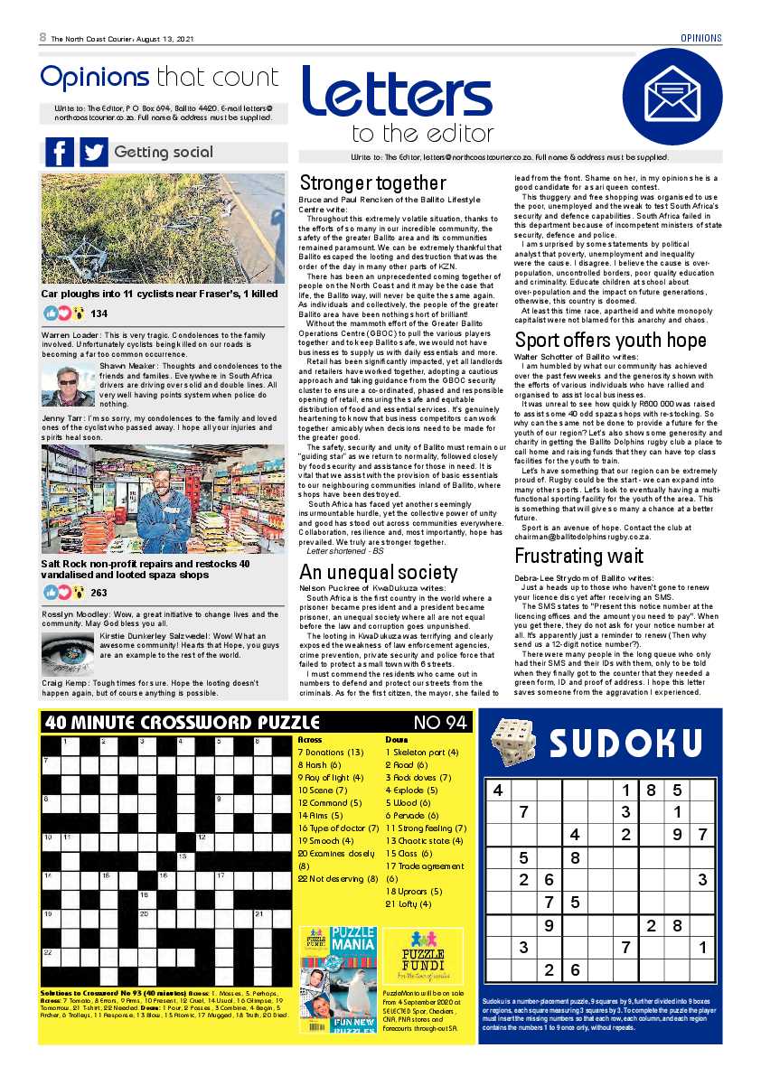 North Coast Courier 13 August 2021 page 8