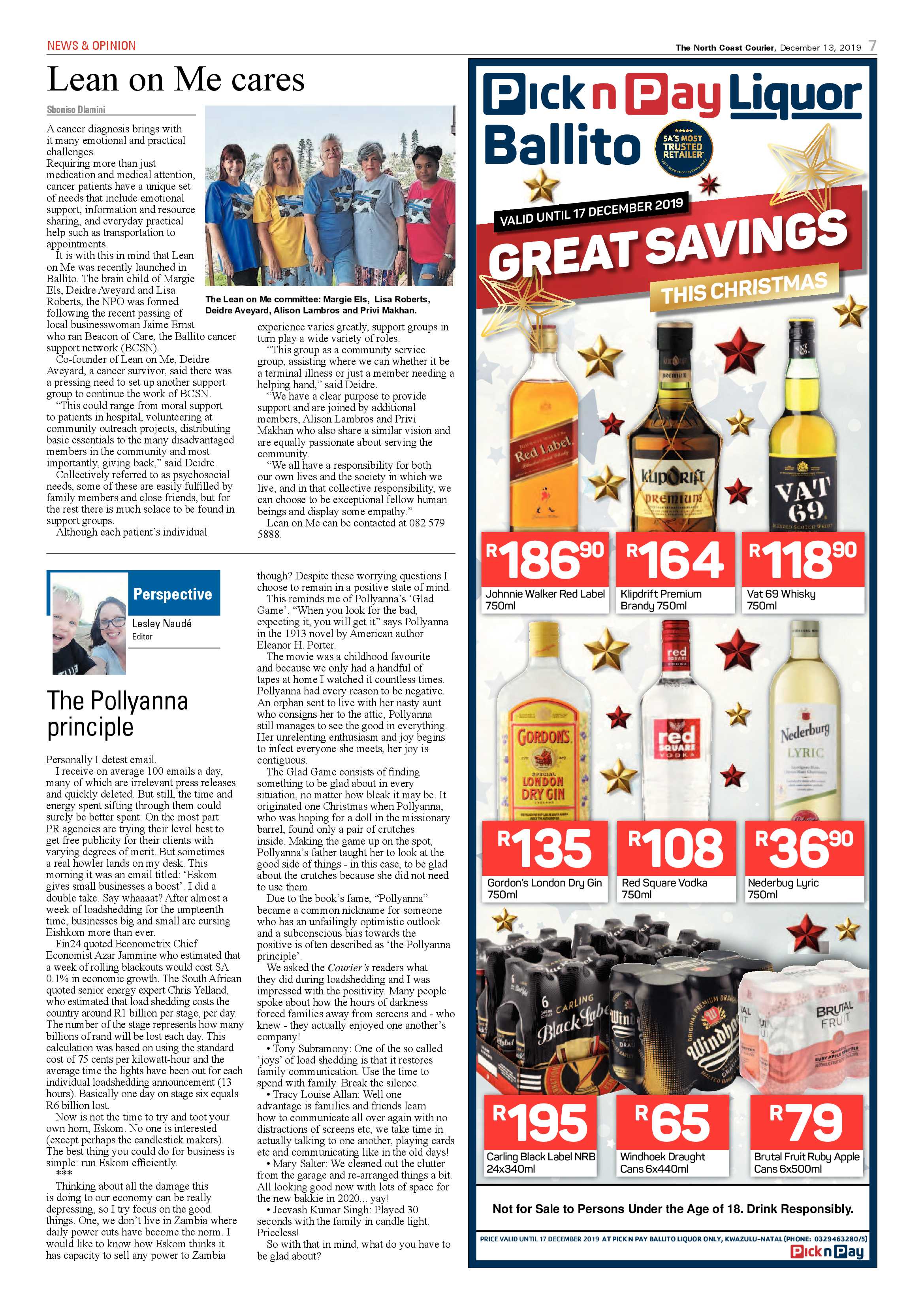 North Coast Courier 13 December 2019 page 7
