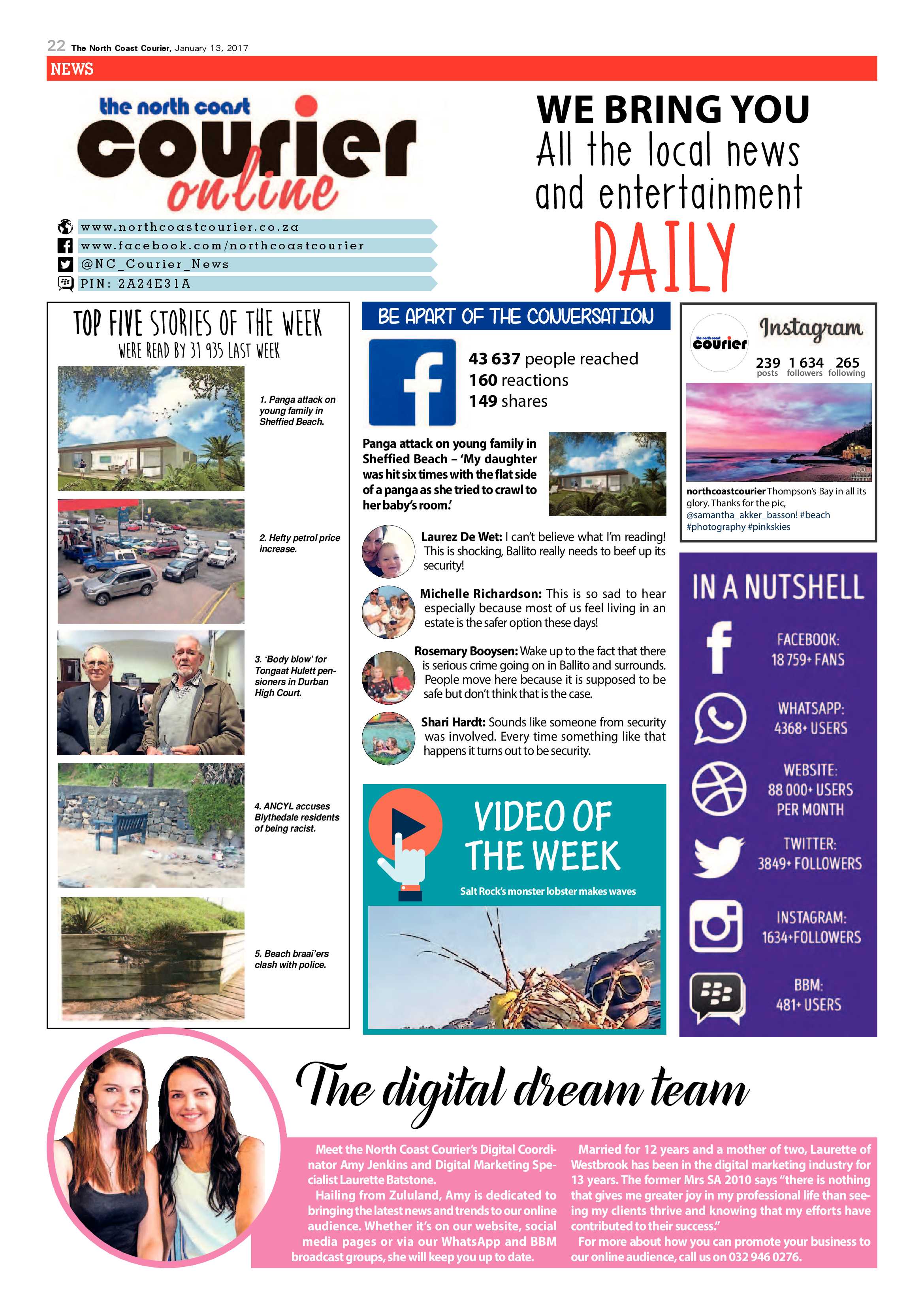North Coast Courier – 13 January 2017 page 22