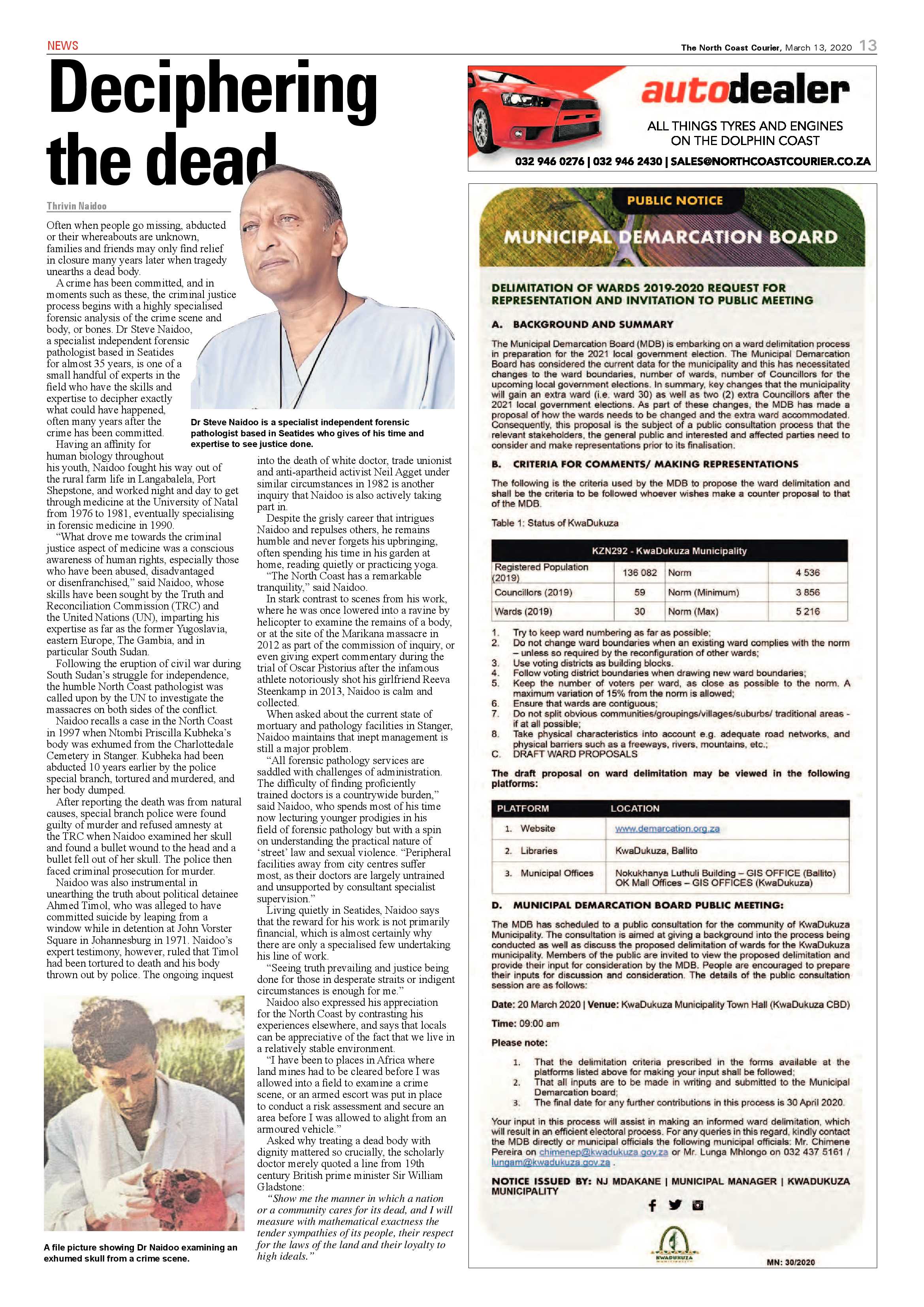 North Coast Courier 13 March 2020 page 13