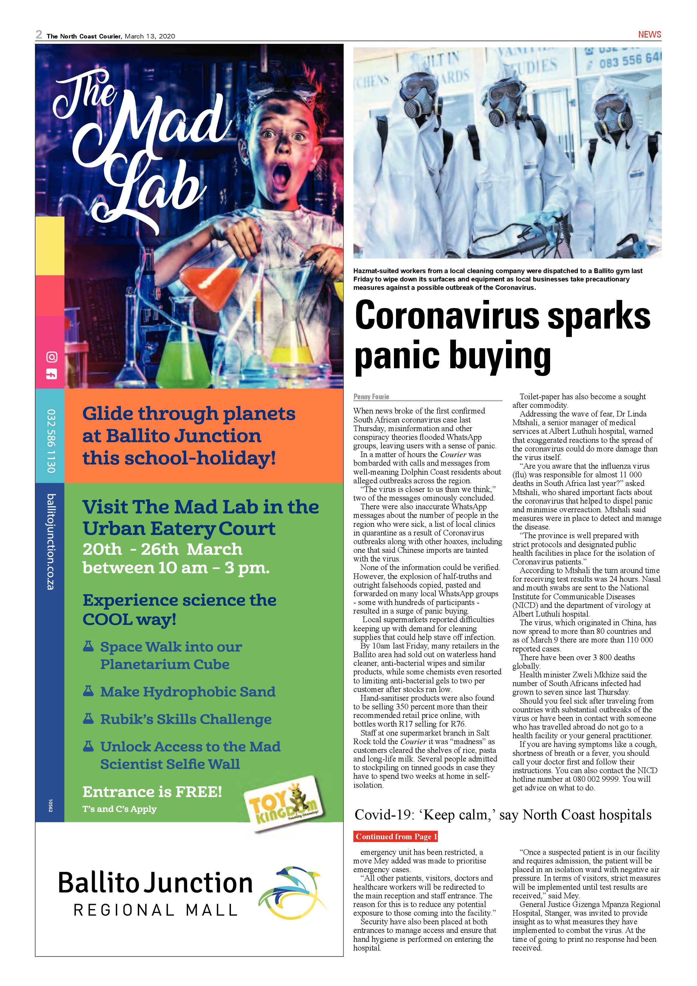 North Coast Courier 13 March 2020 page 2