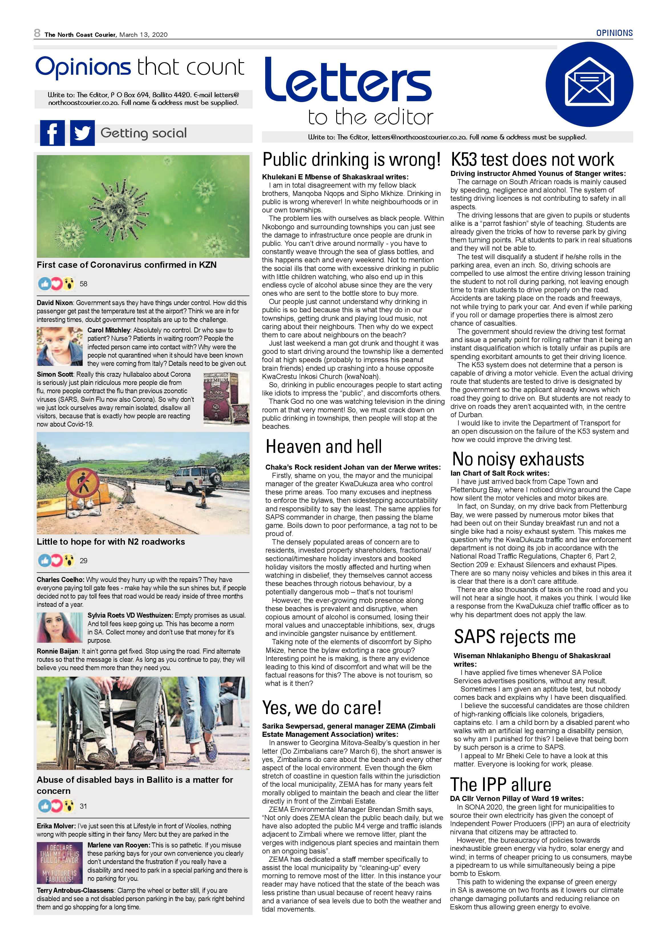 North Coast Courier 13 March 2020 page 8