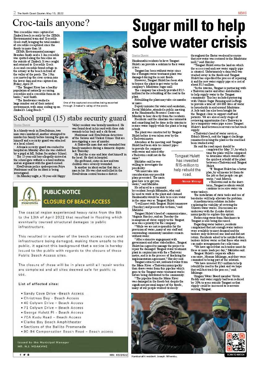 North Coast Courier 13 May 2022 page 2