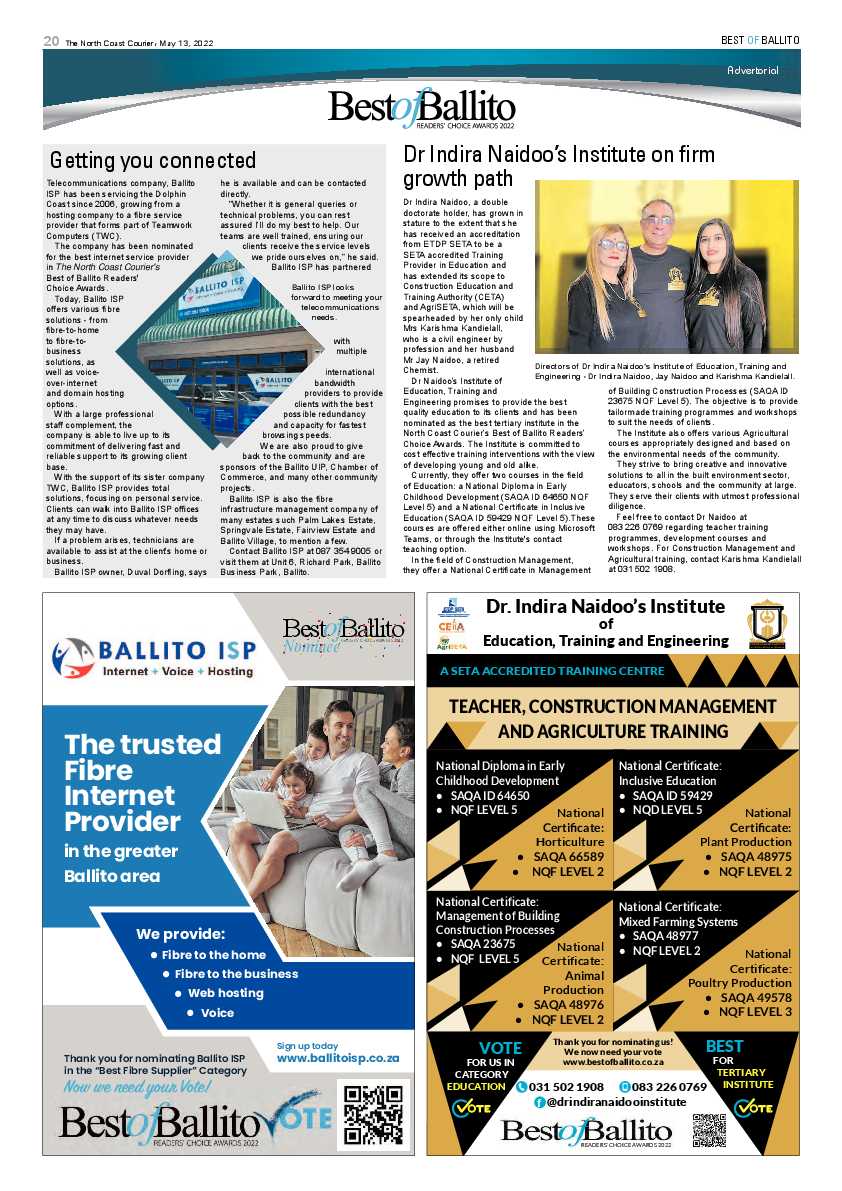 North Coast Courier 13 May 2022 page 20