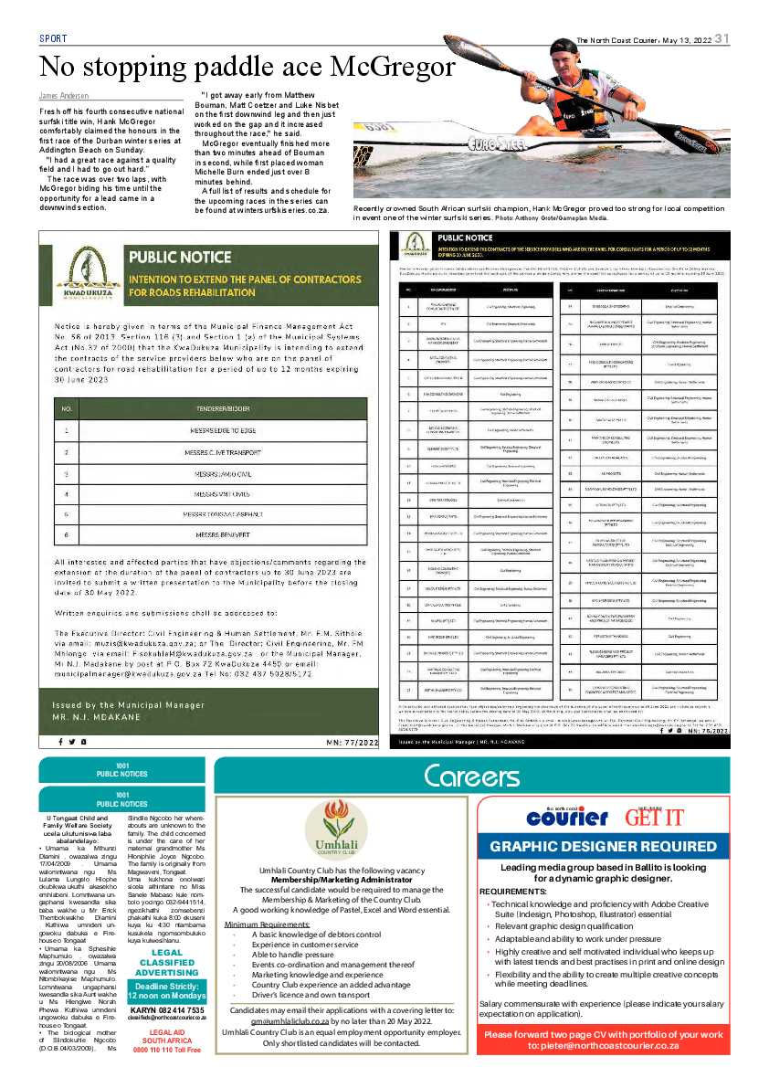 North Coast Courier 13 May 2022 page 31