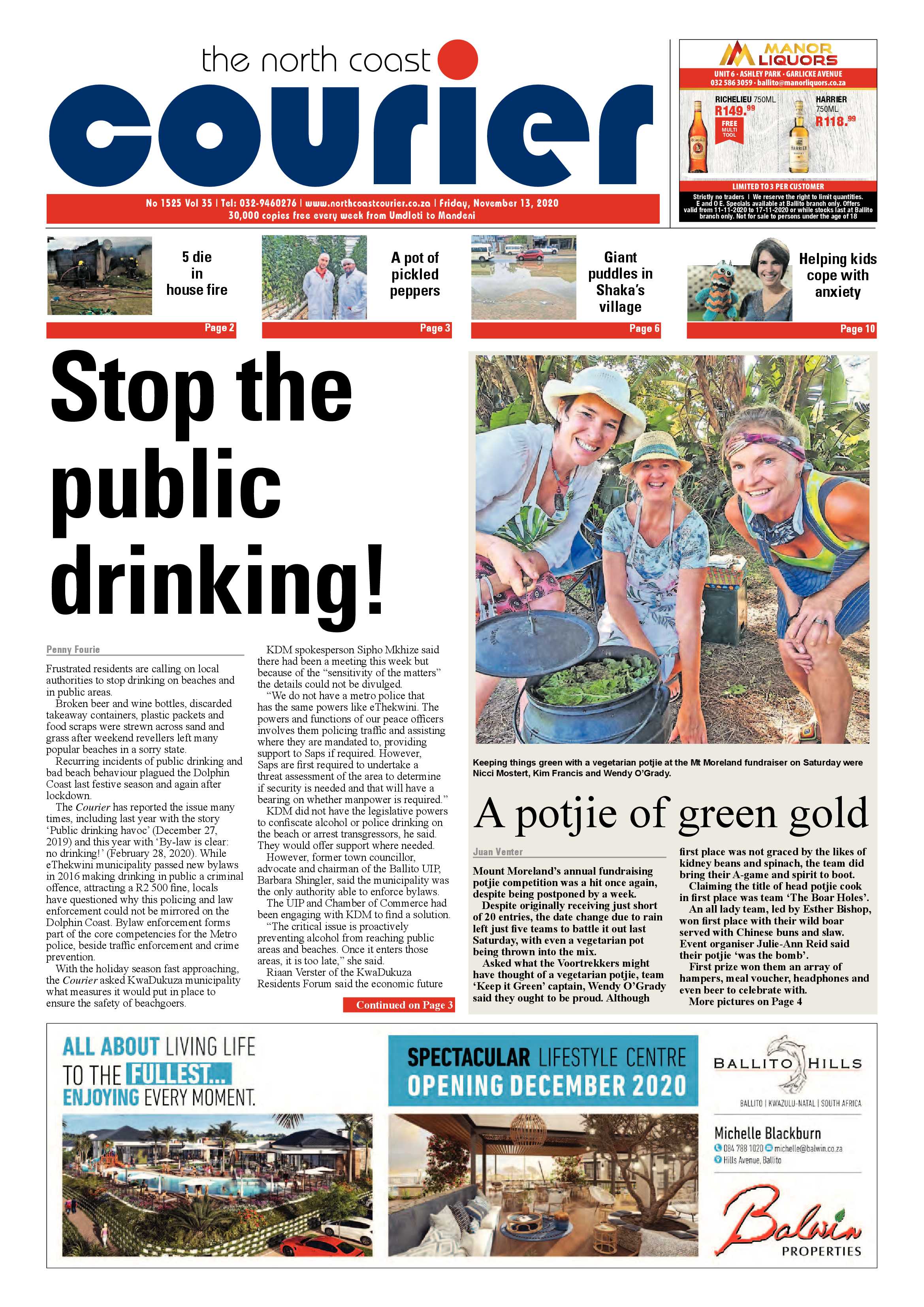 North Coast Courier 13 November 2020 page 1