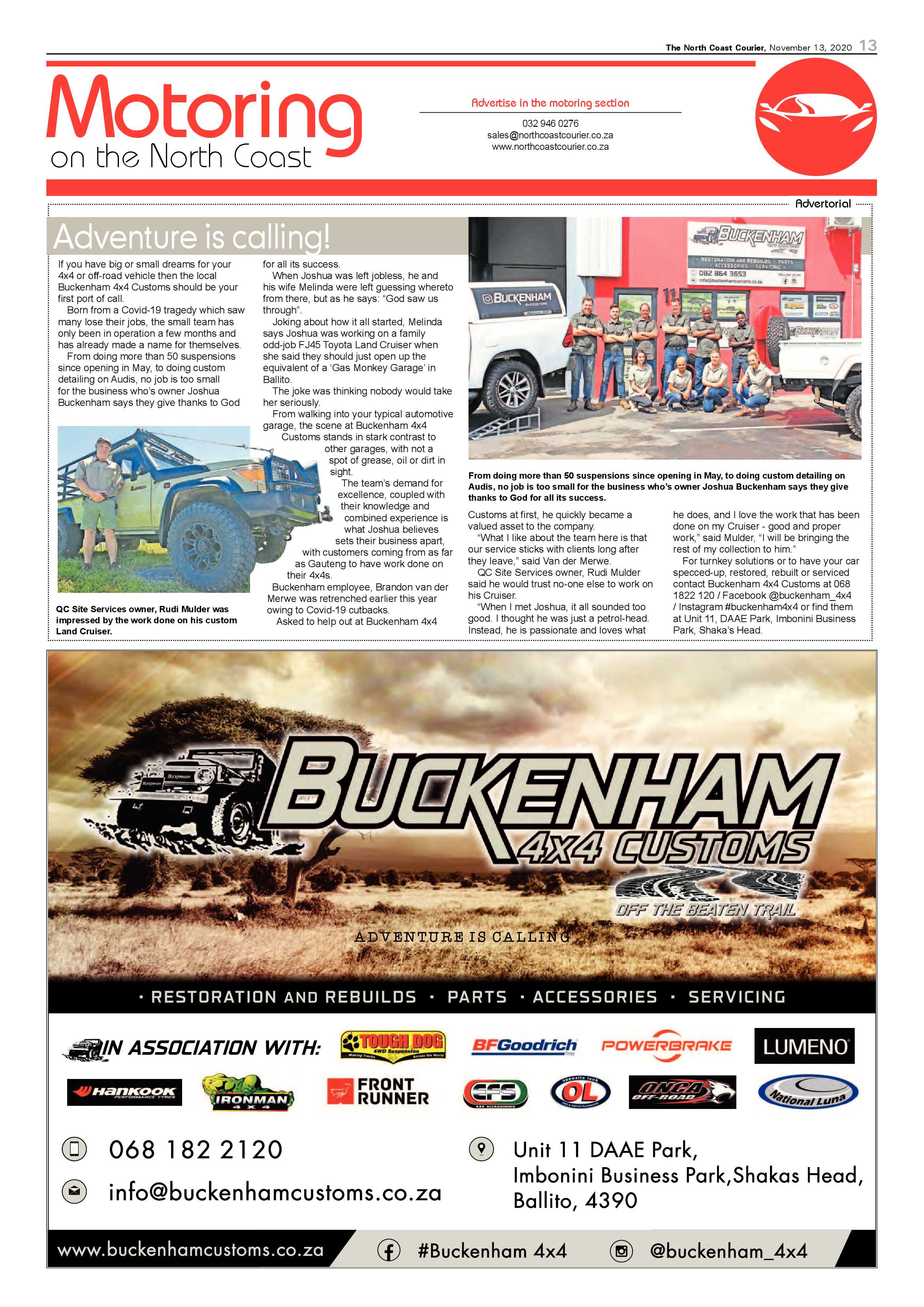North Coast Courier 13 November 2020 page 13