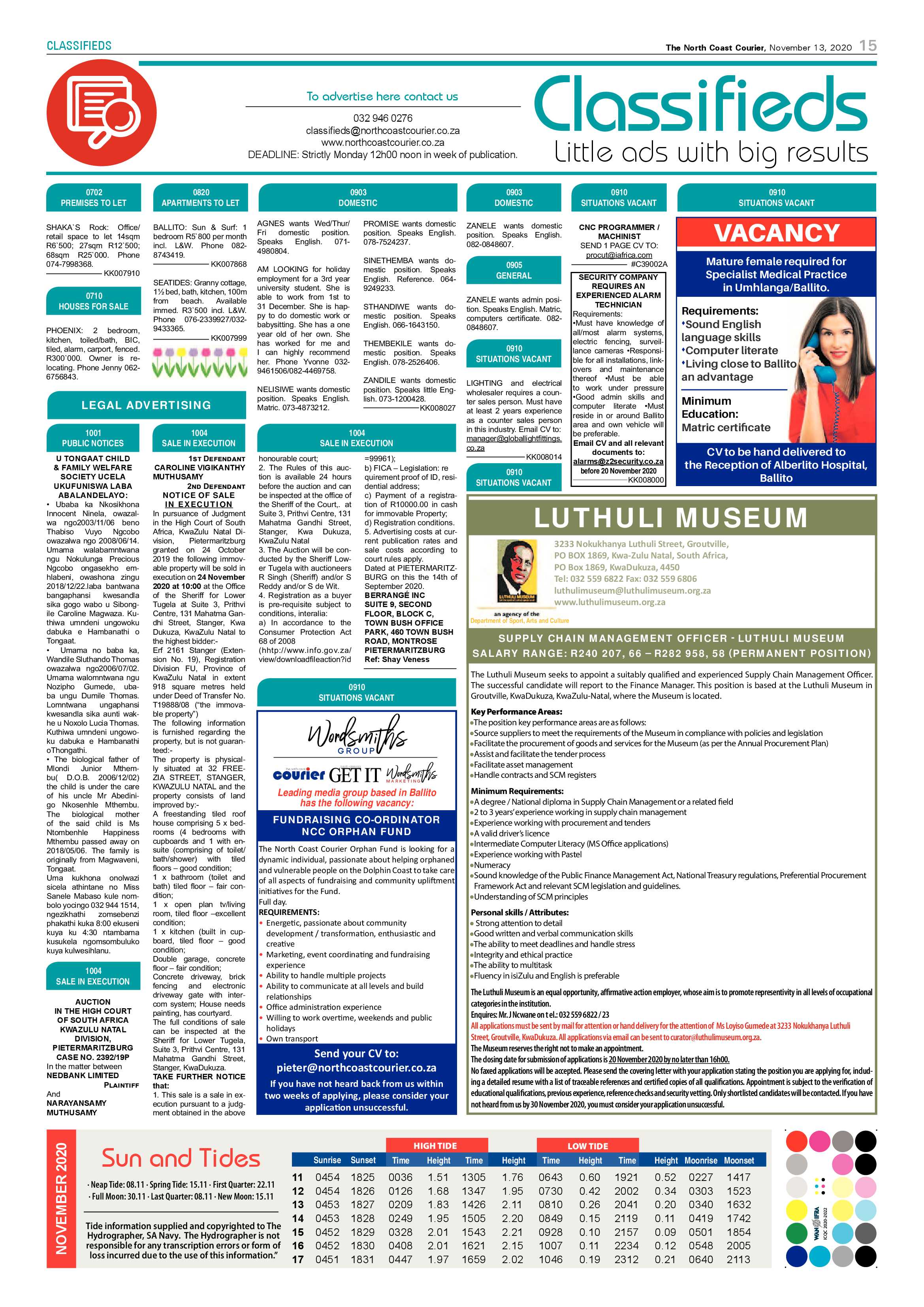 North Coast Courier 13 November 2020 page 15