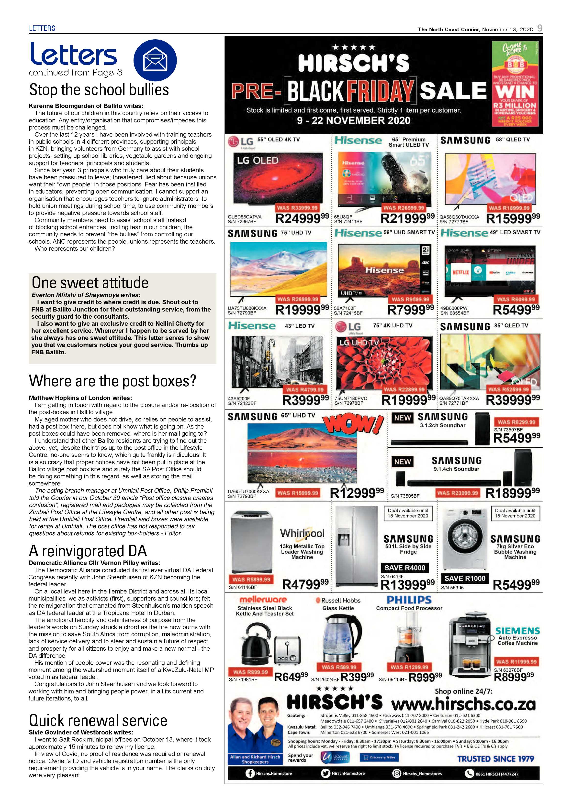 North Coast Courier 13 November 2020 page 9