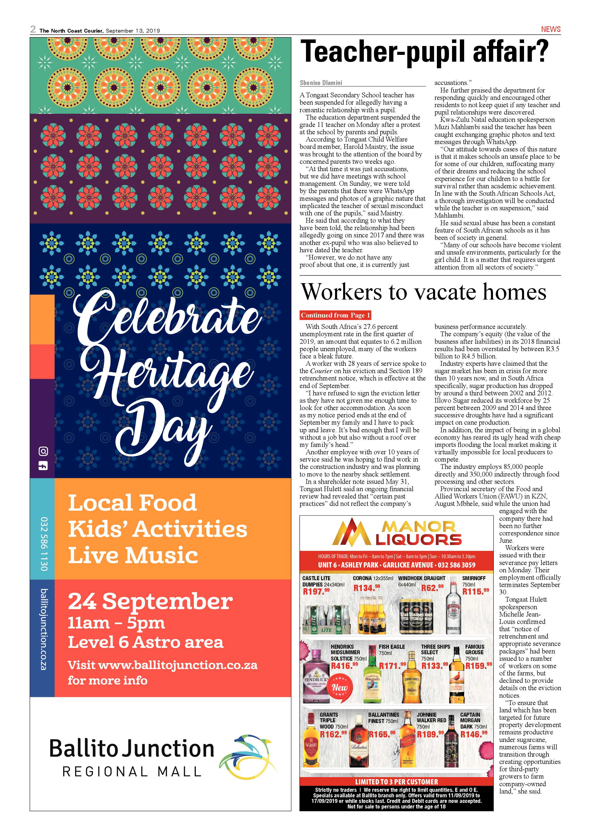 North Coast Courier 13 September 2019 page 2