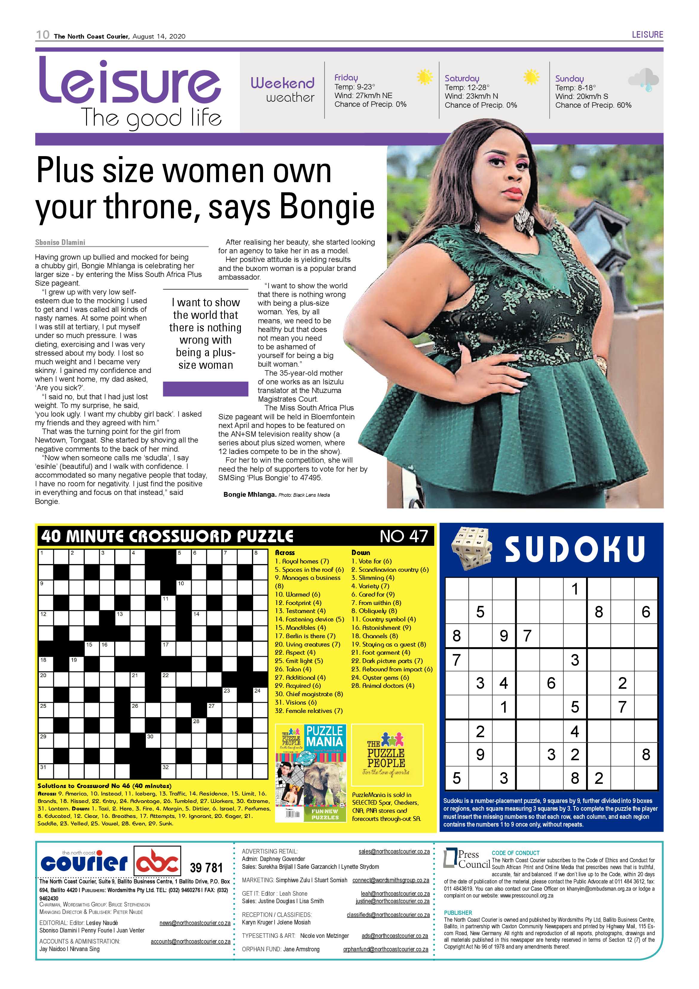 North Coast Courier 14 August 2020 page 10