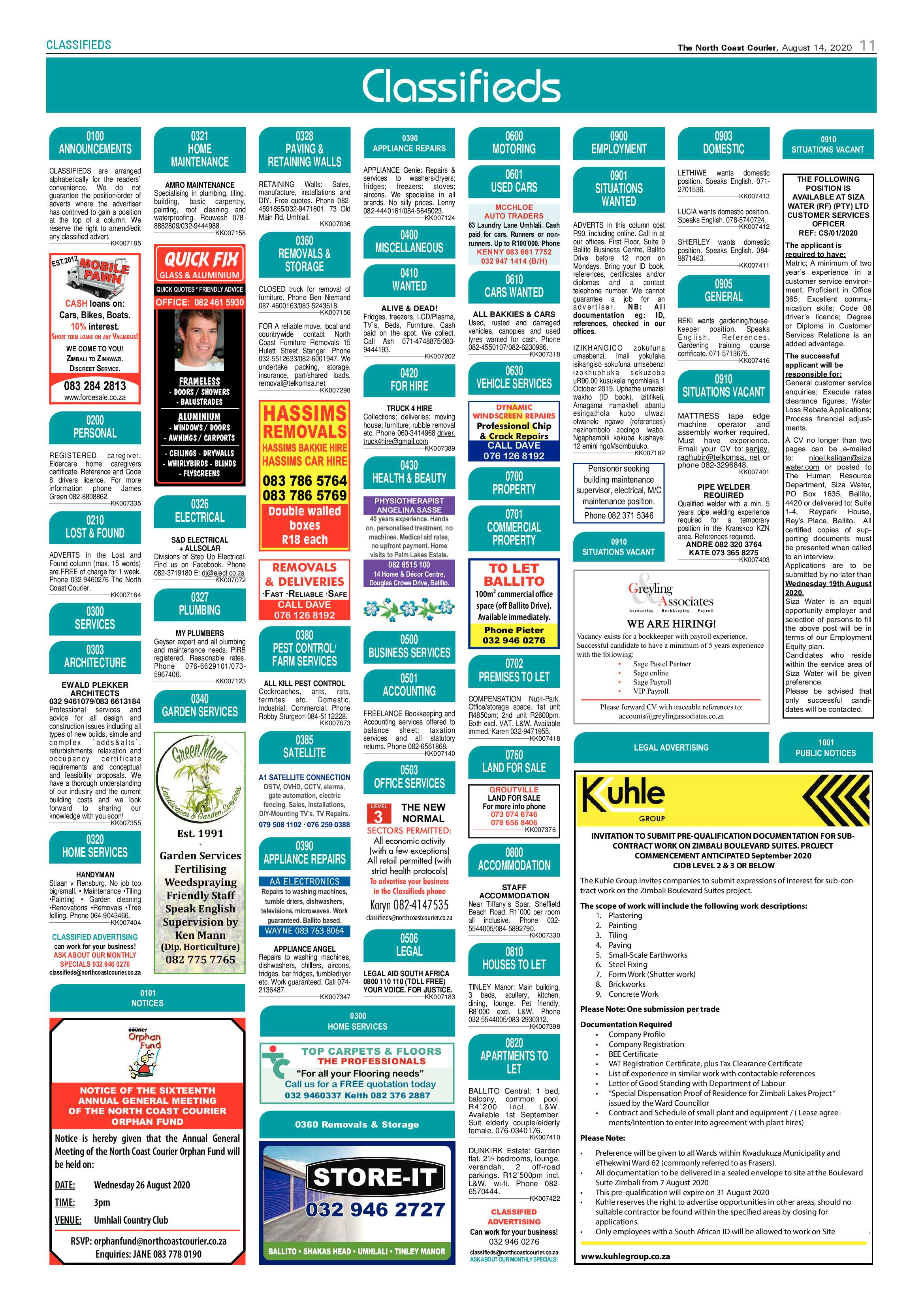 North Coast Courier 14 August 2020 page 11