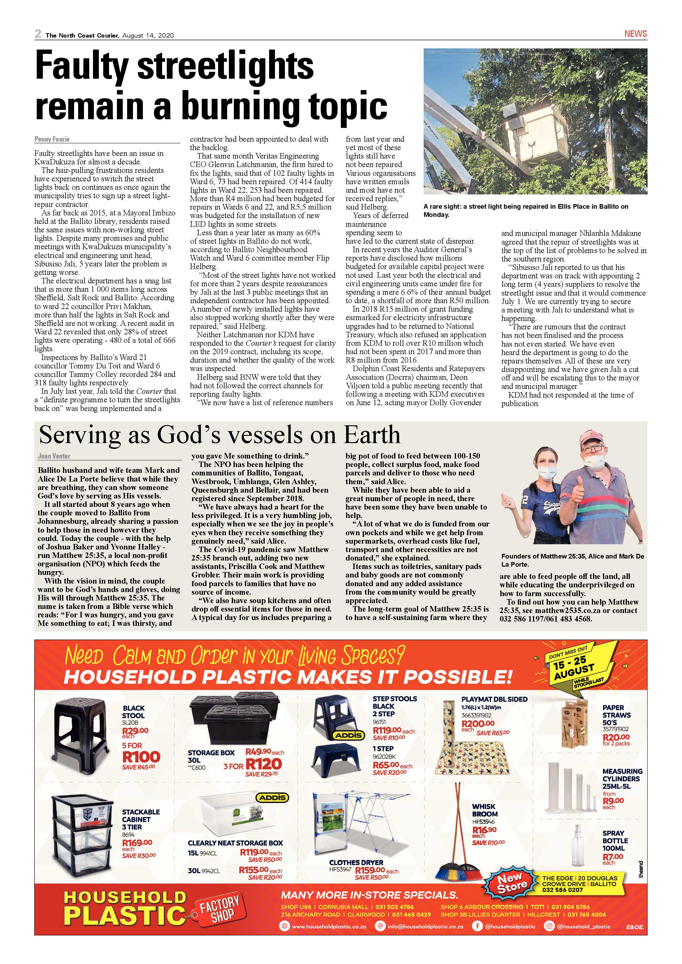 North Coast Courier 14 August 2020 page 2