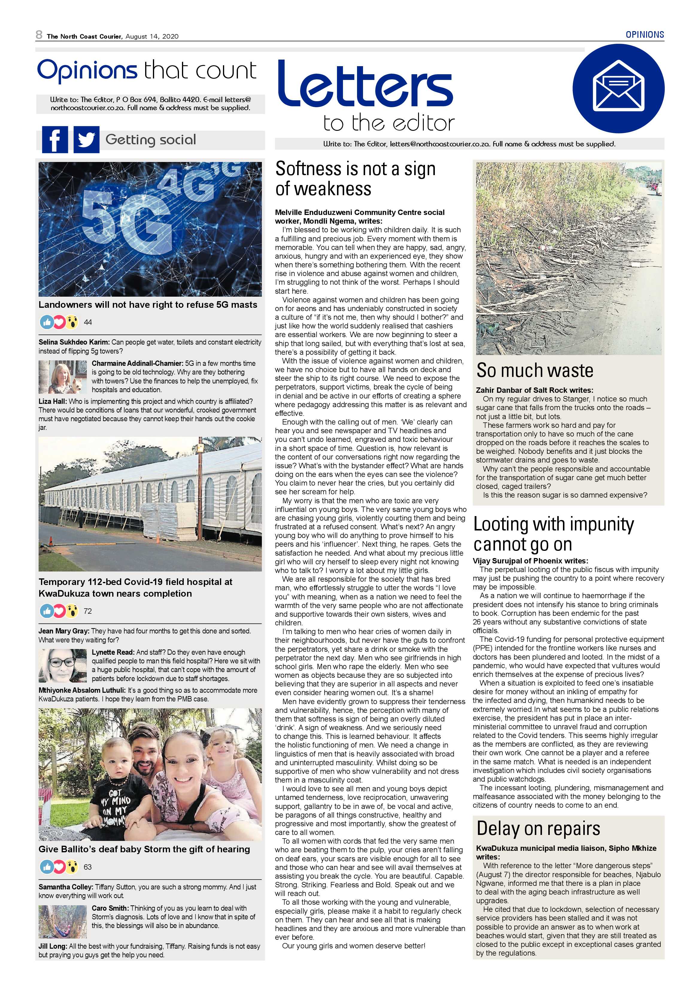 North Coast Courier 14 August 2020 page 8