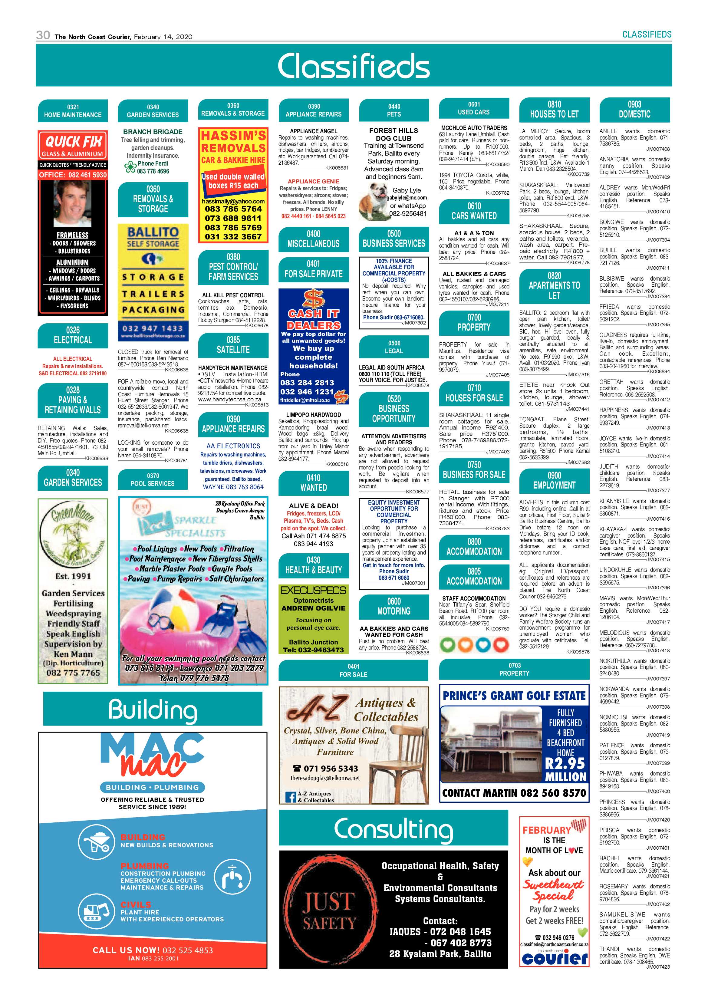 North Coast Courier 14 February 2020 page 30