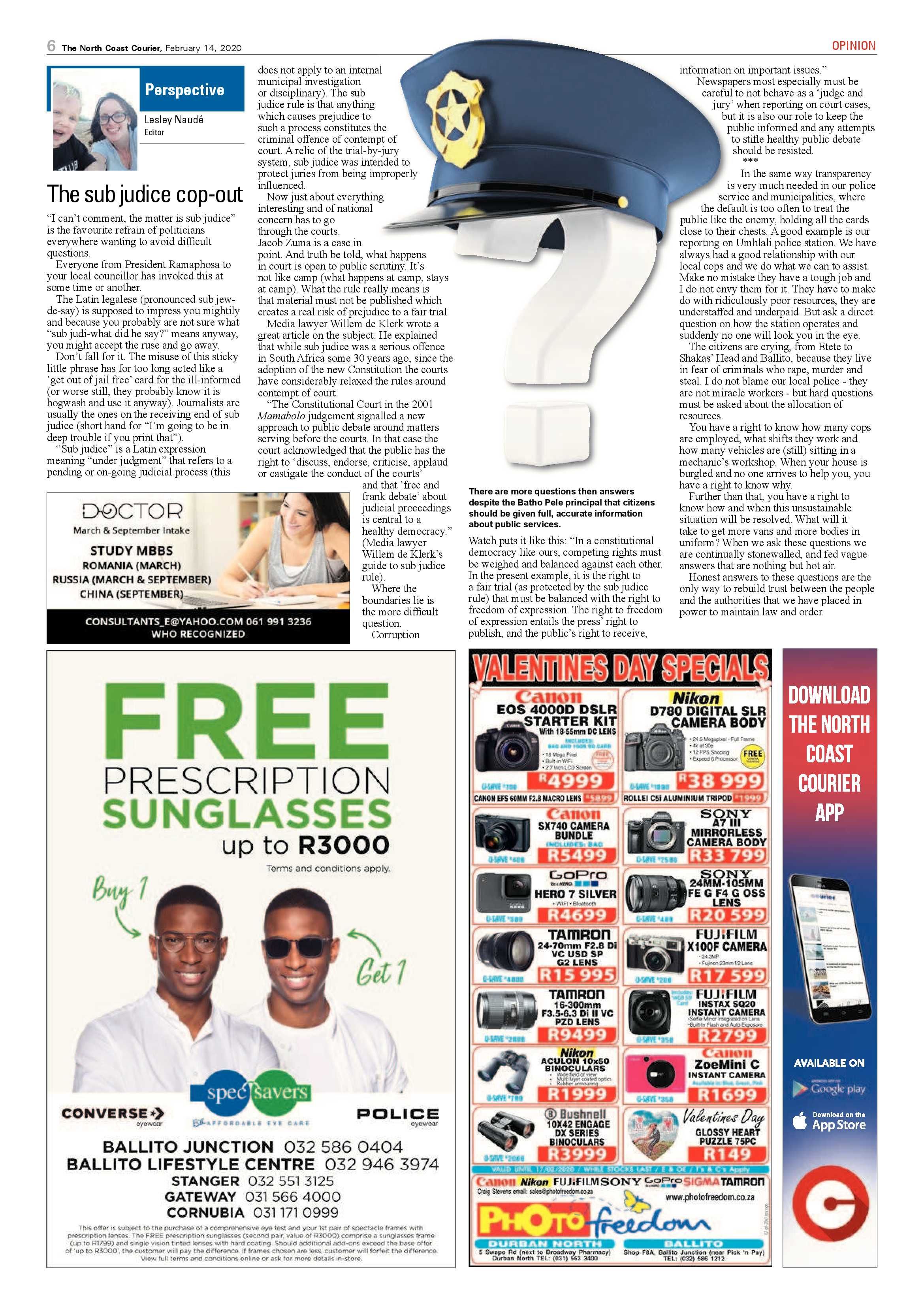 North Coast Courier 14 February 2020 page 6