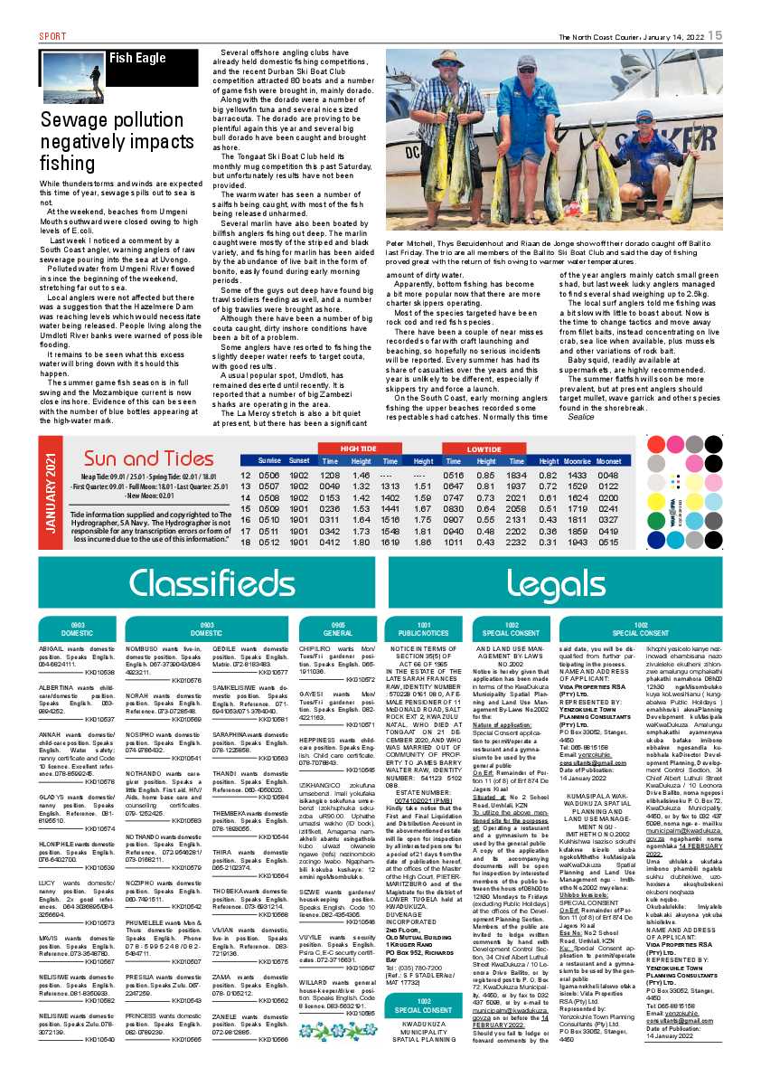 North Coast Courier 14 January 2022 page 15