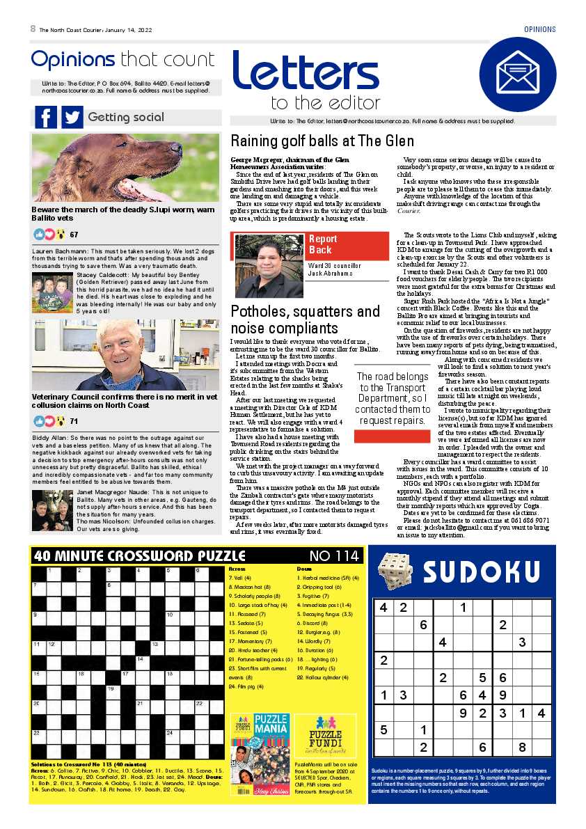 North Coast Courier 14 January 2022 page 8