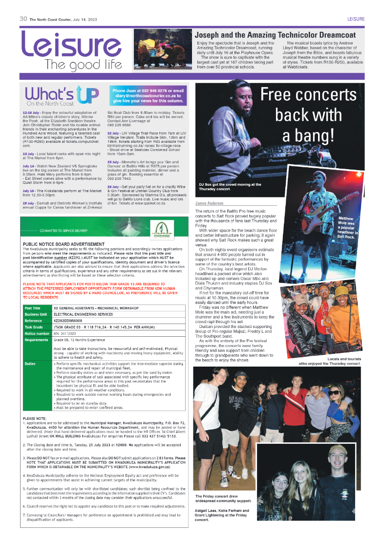 North Coast Courier 14 July 2023 page 30