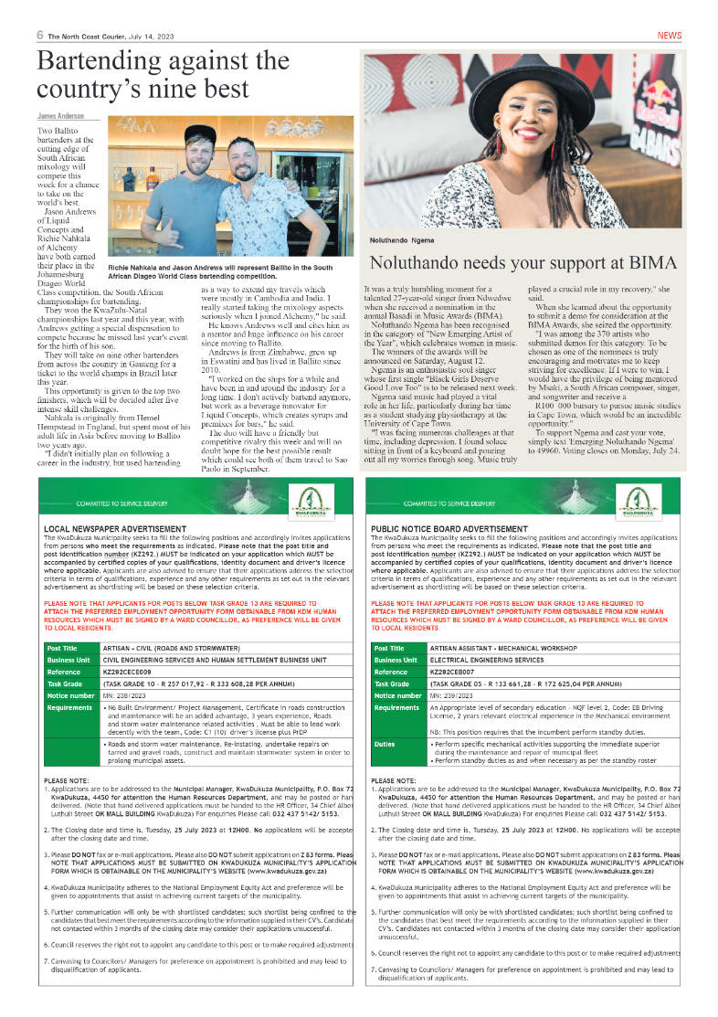North Coast Courier 14 July 2023 page 6