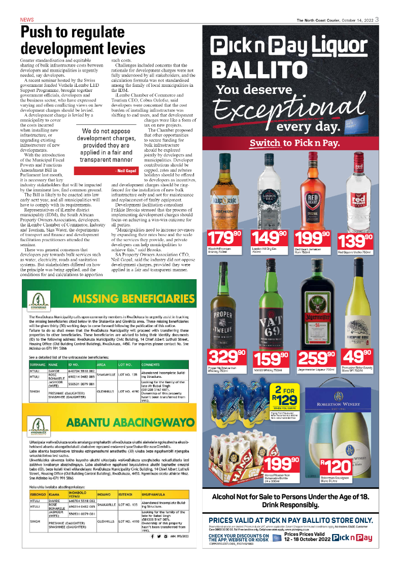 North Coast Courier 14 October 2022 page 3