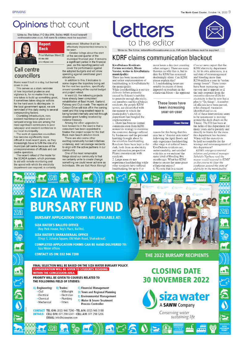 North Coast Courier 14 October 2022 page 9