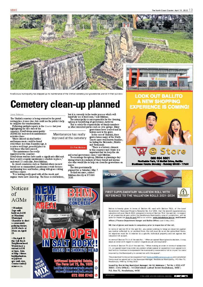 North Coast Courier 15 April 2022 page 13