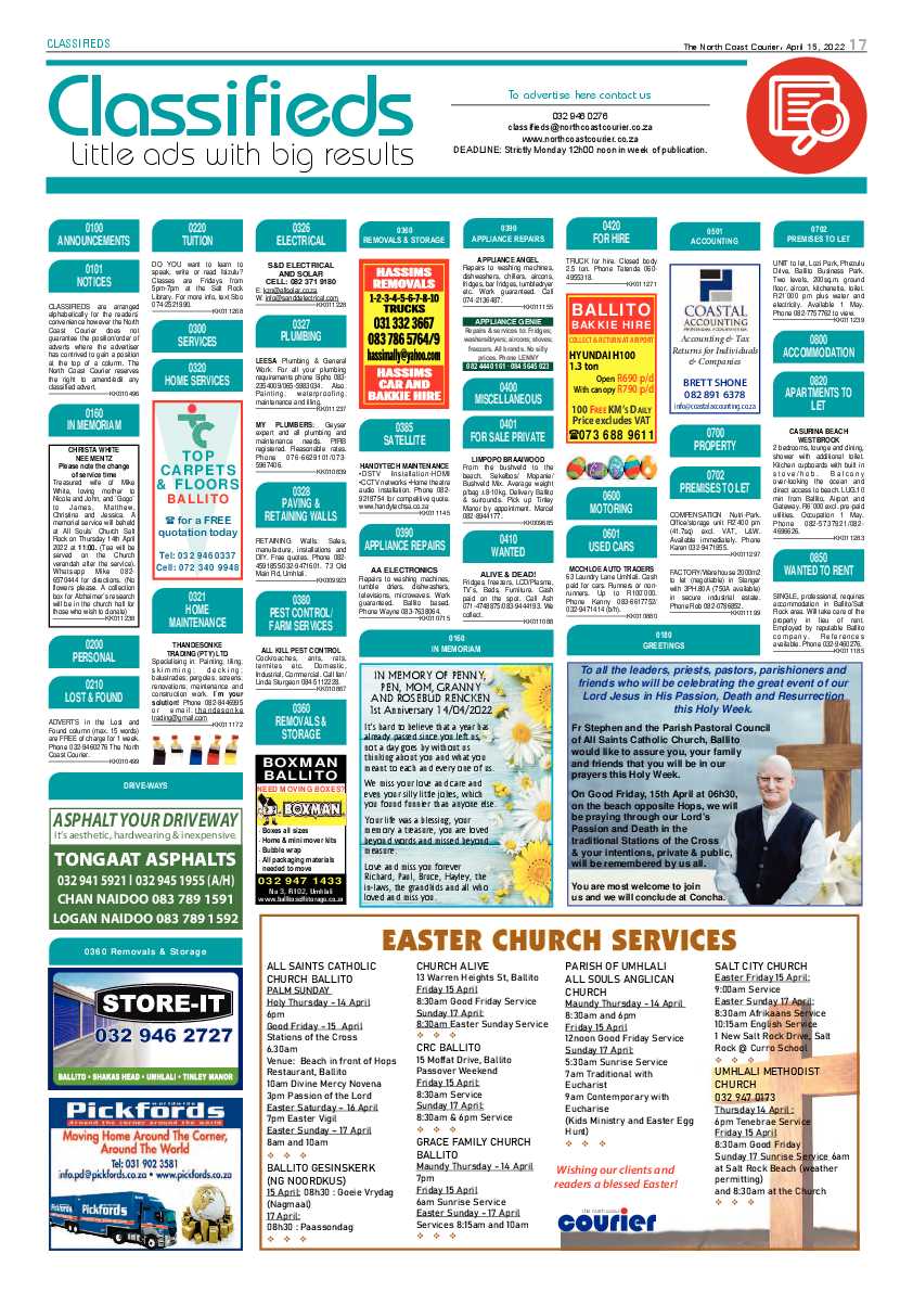 North Coast Courier 15 April 2022 page 17