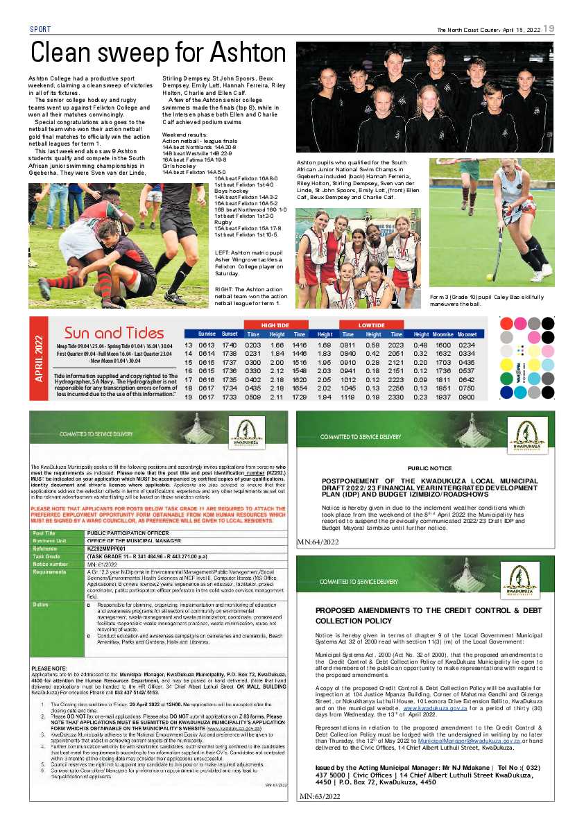 North Coast Courier 15 April 2022 page 19