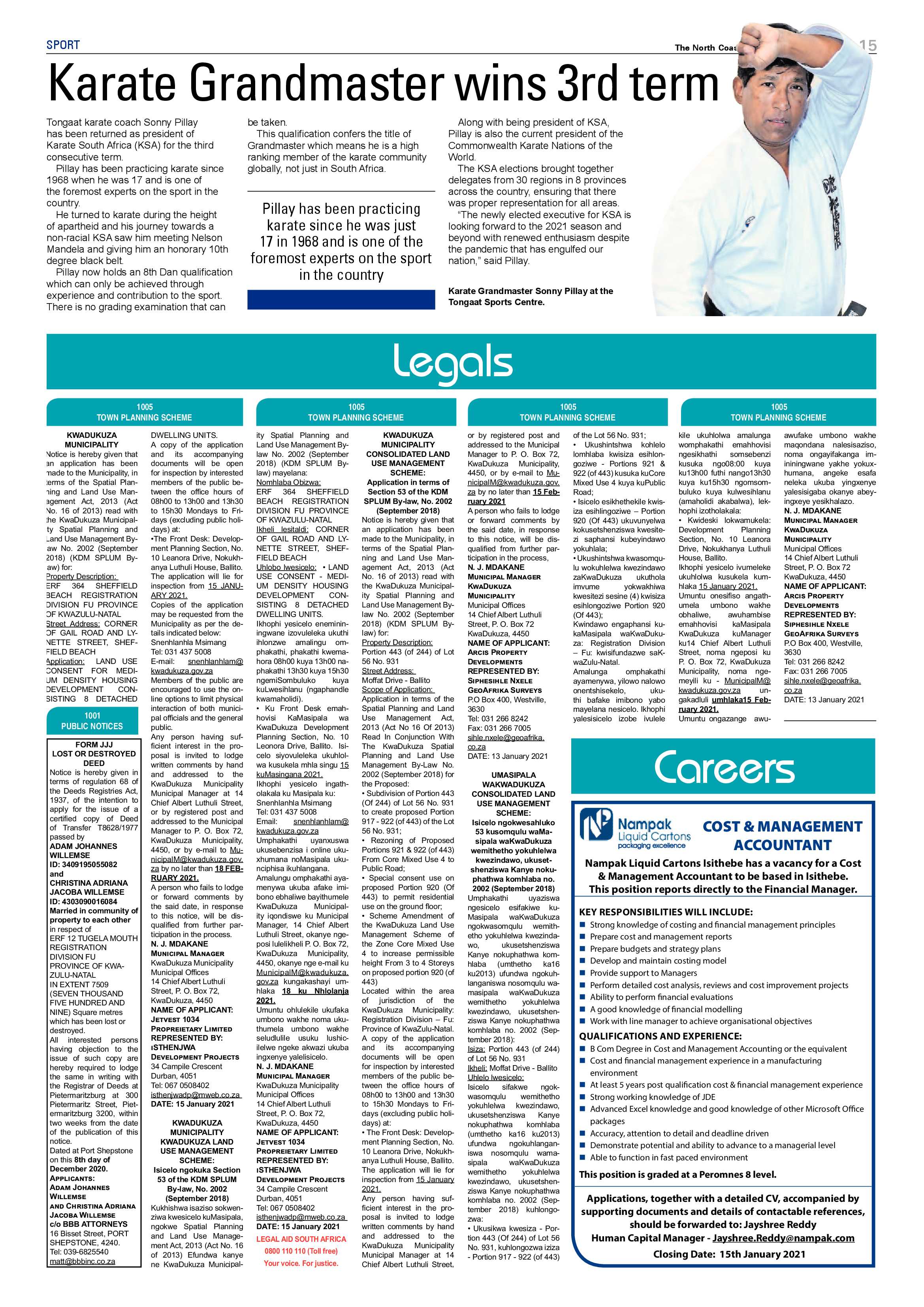 North Coast Courier 15 January 2021 page 15