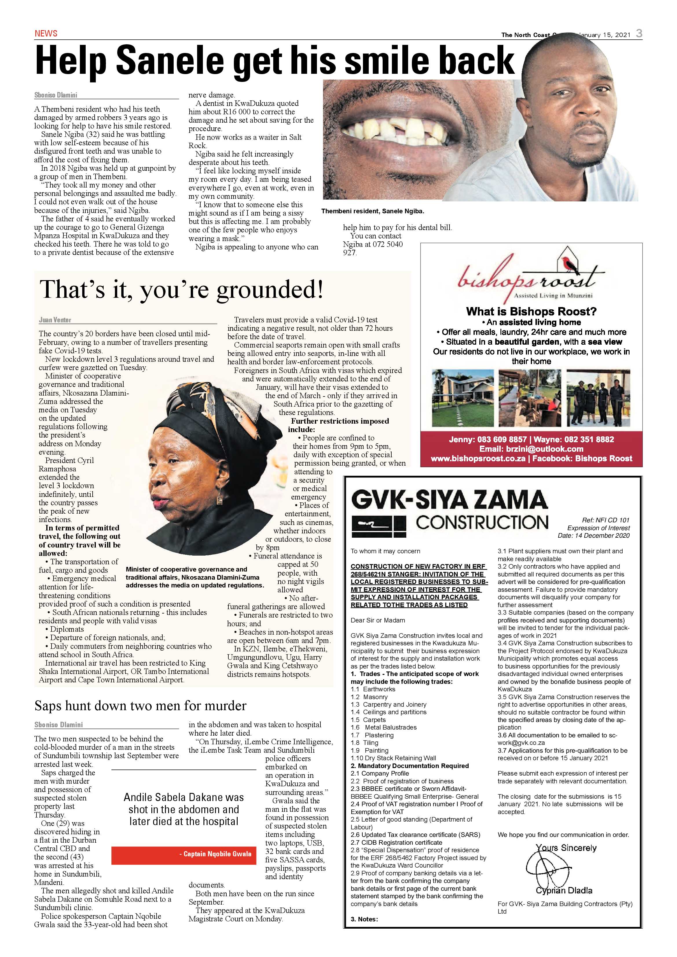North Coast Courier 15 January 2021 page 3