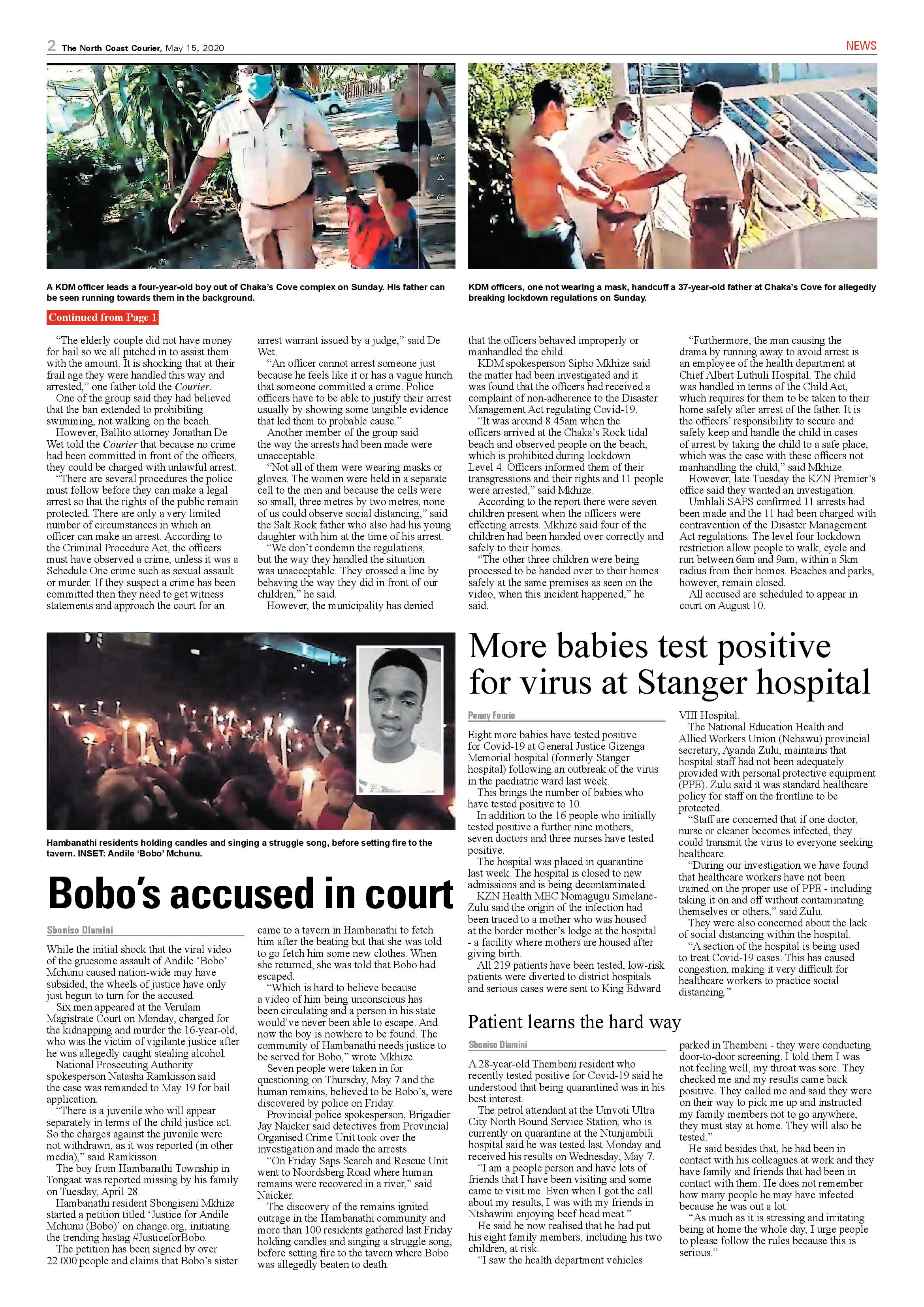 North Coast Courier 15 May 2020 page 2