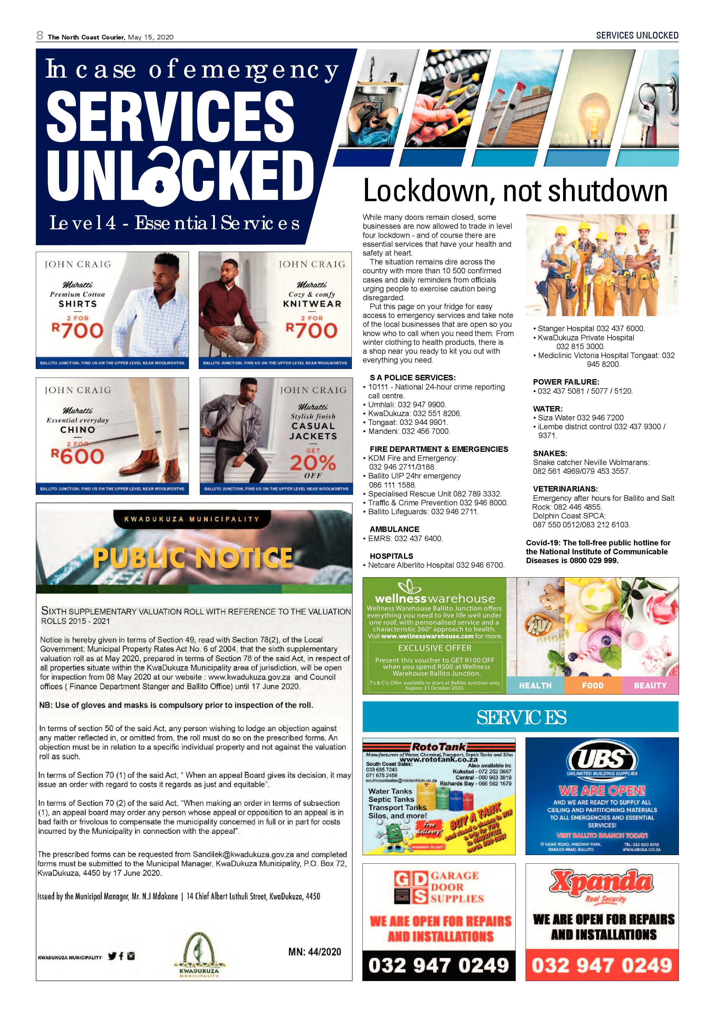 North Coast Courier 15 May 2020 page 8