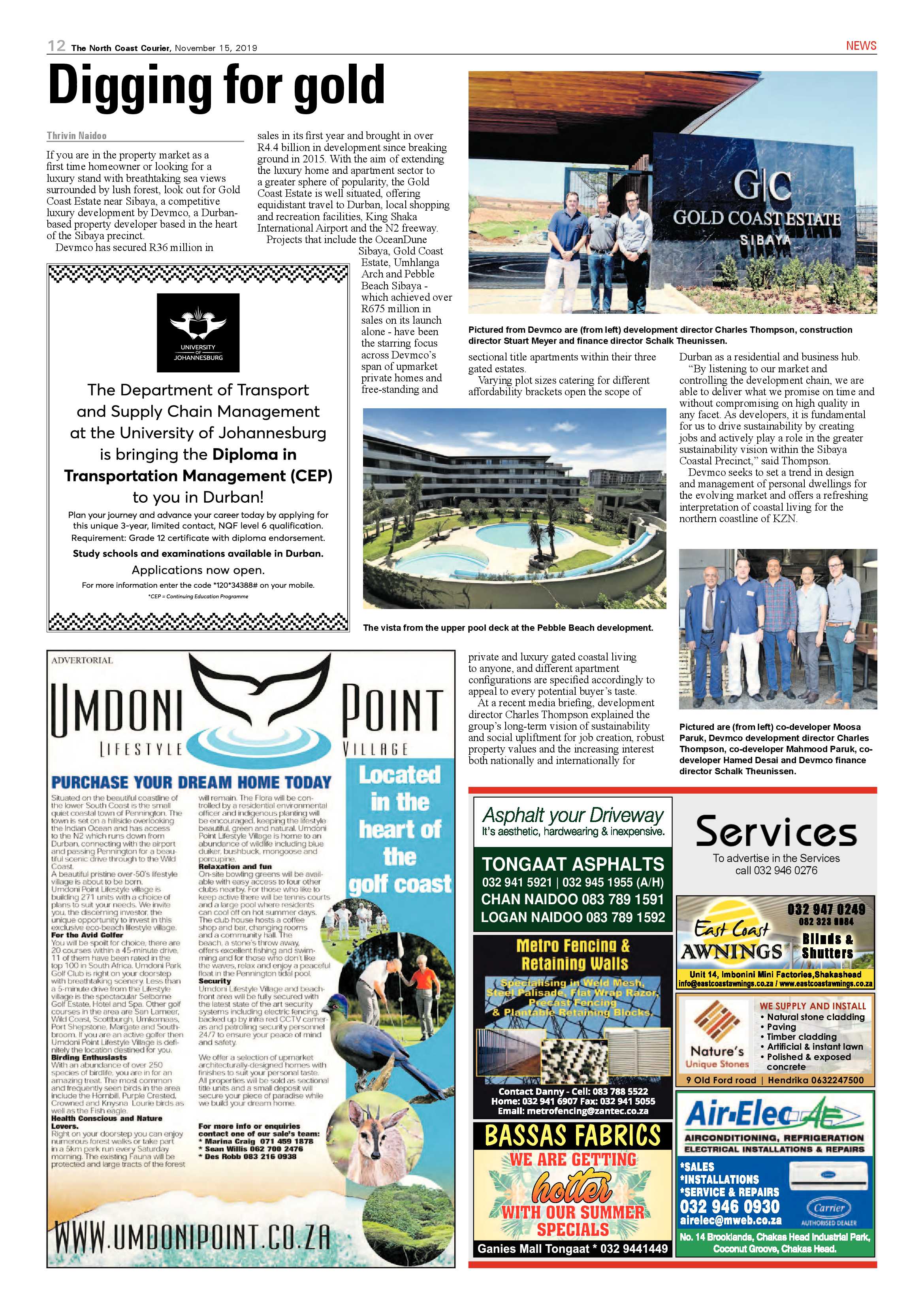North Coast Courier 15 November 2019 page 12
