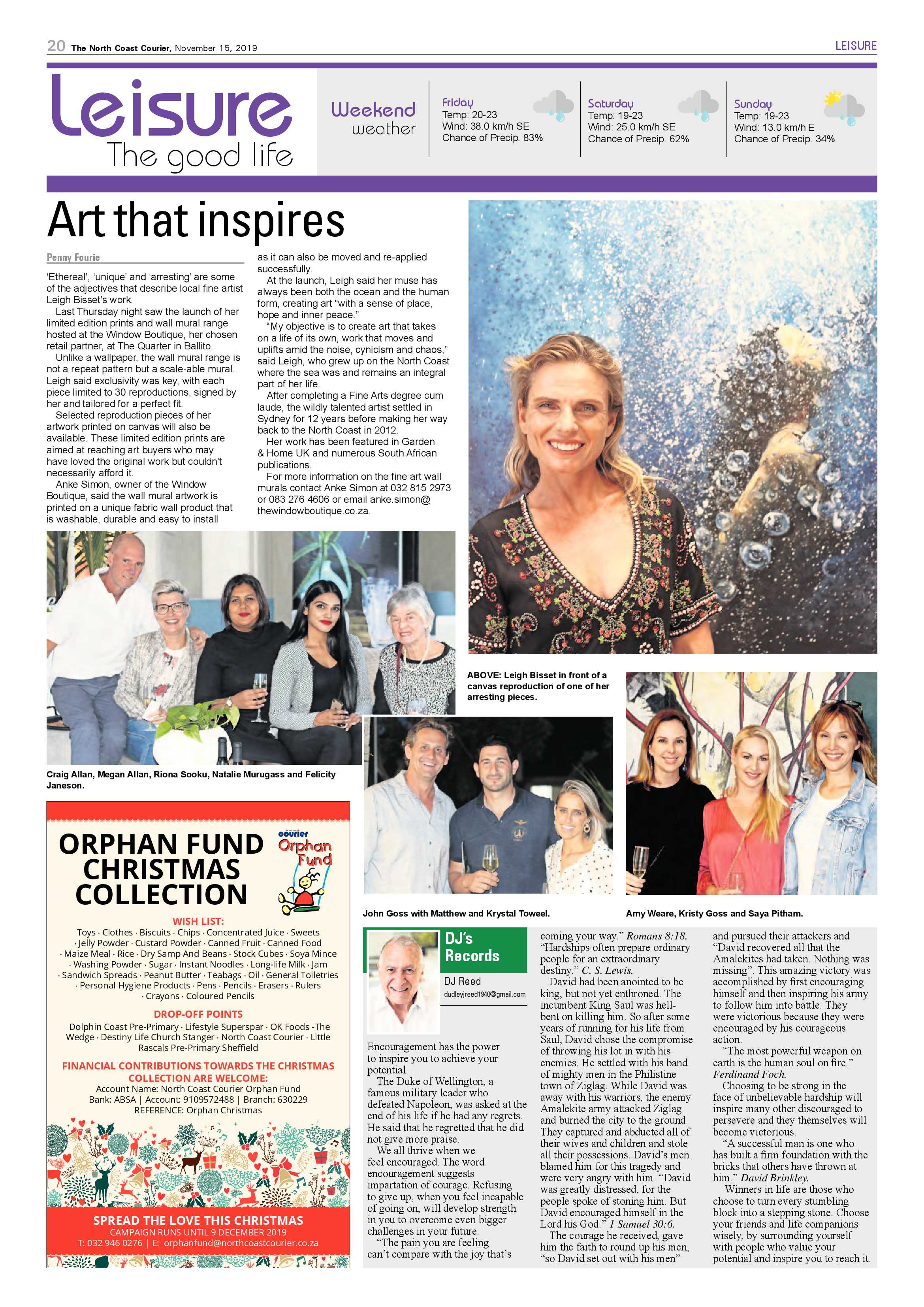North Coast Courier 15 November 2019 page 20