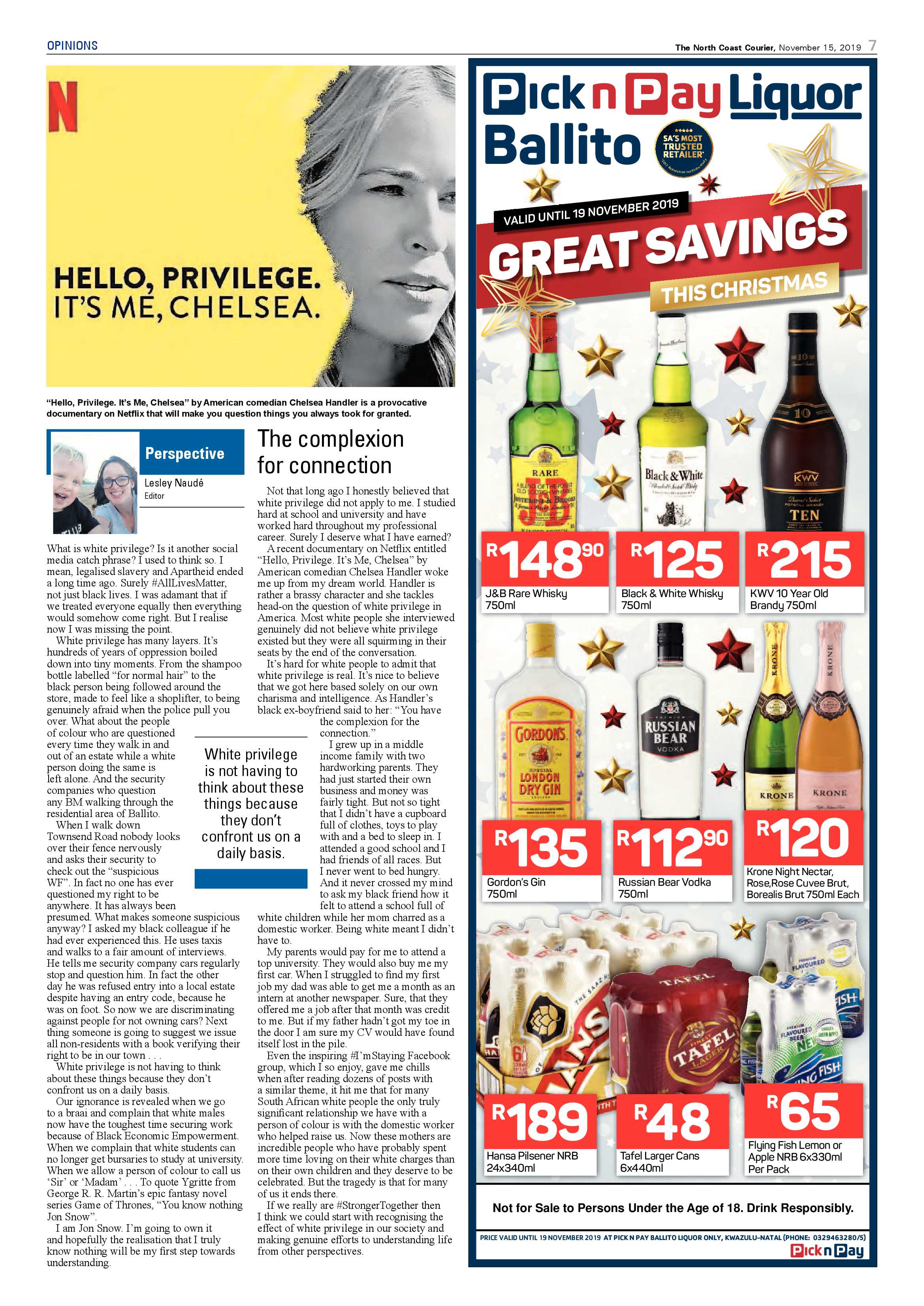 North Coast Courier 15 November 2019 page 7