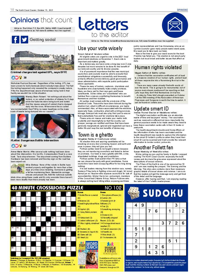 North Coast Courier 15 October 2021 page 10