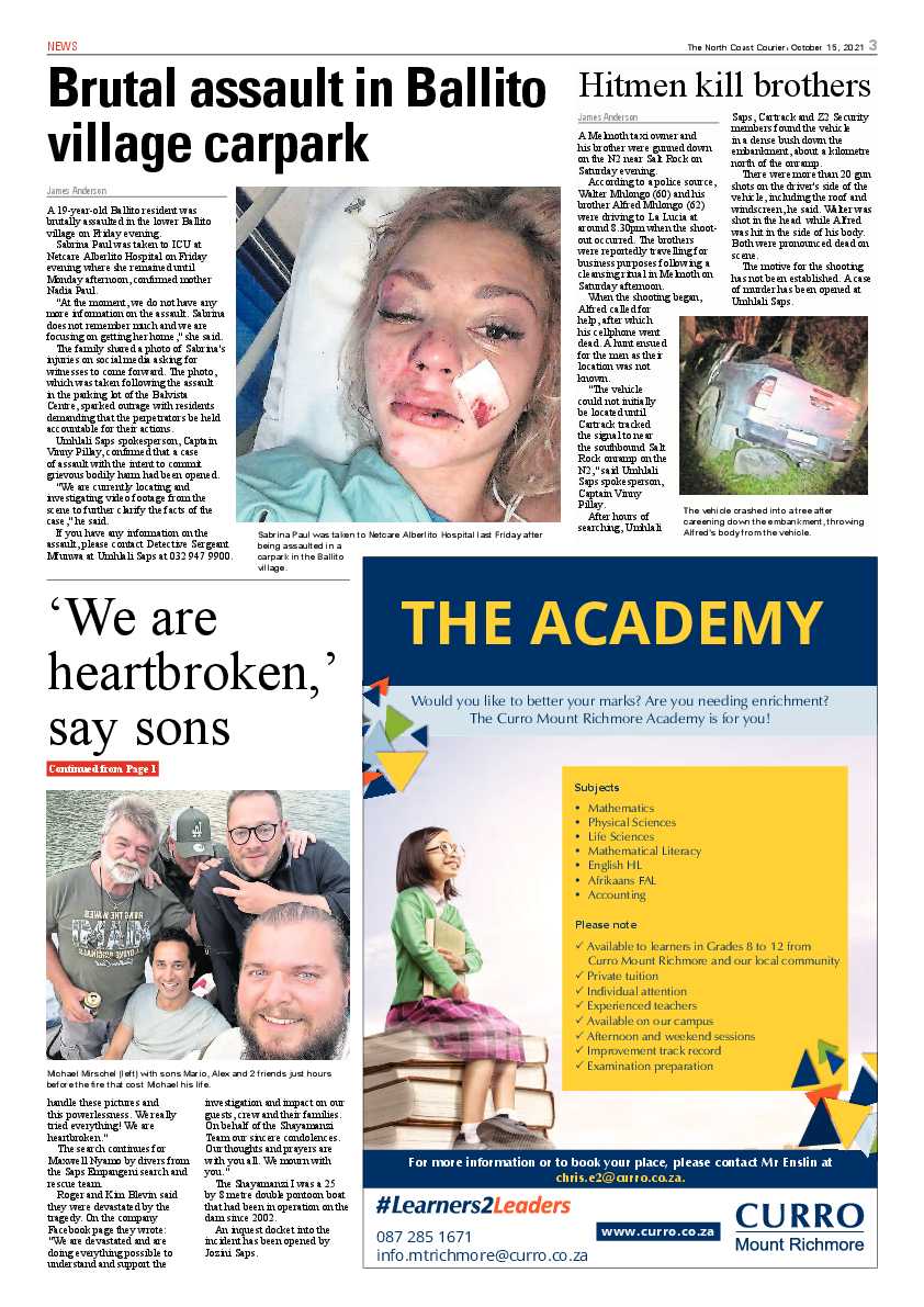 North Coast Courier 15 October 2021 page 3