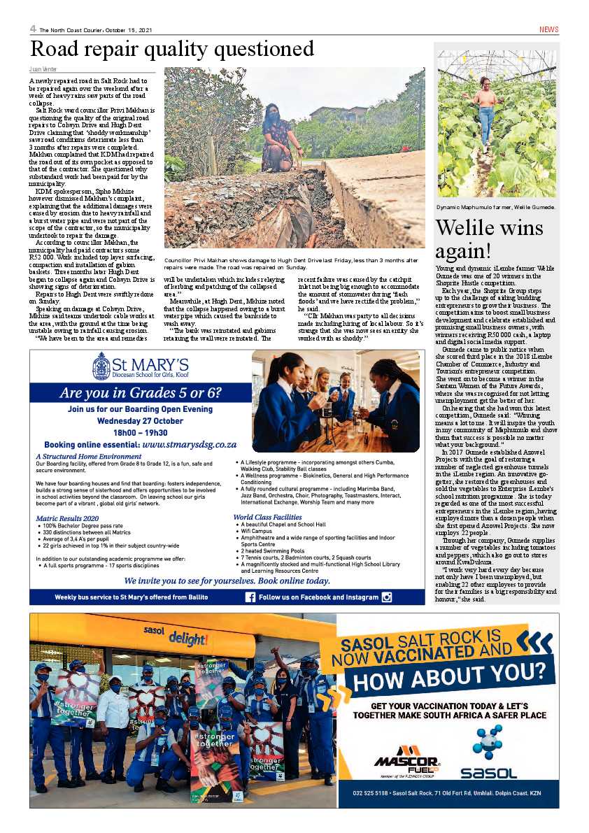 North Coast Courier 15 October 2021 page 4