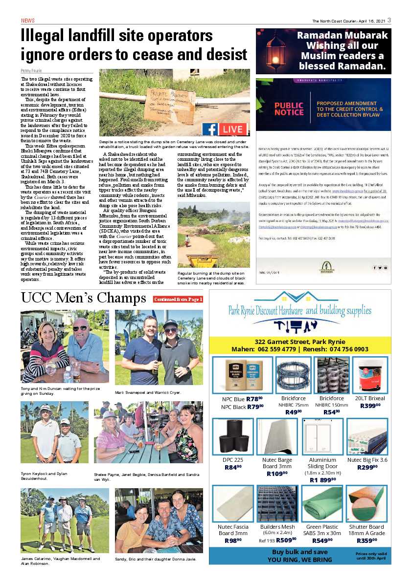 North Coast Courier 16 April 2021 page 3