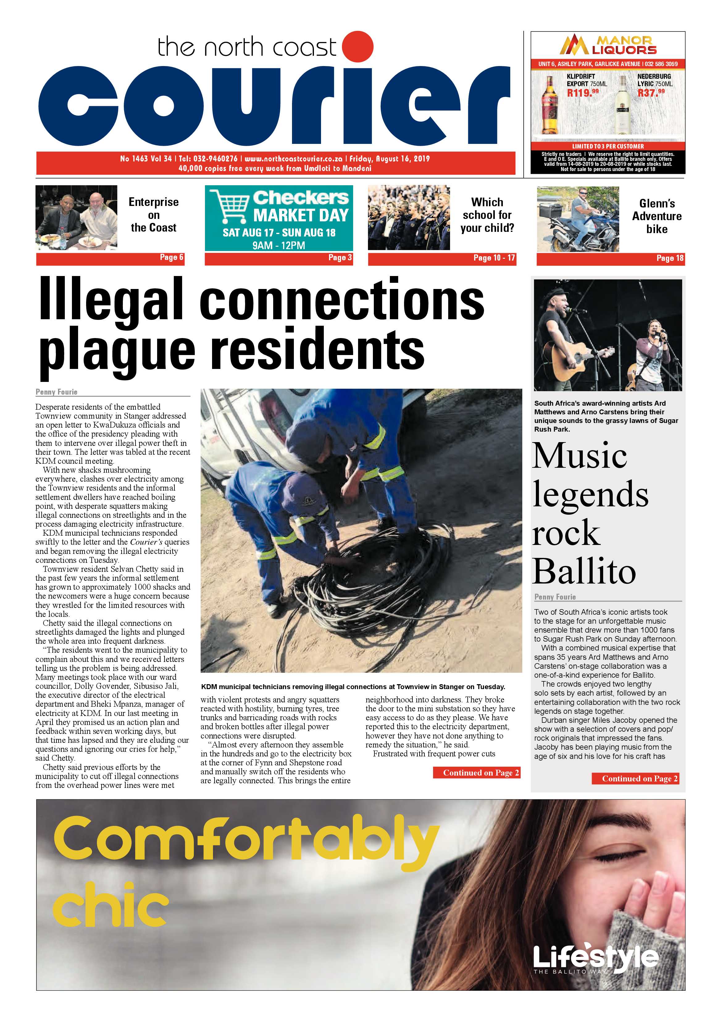 North Coast Courier 16 August 2019 page 1